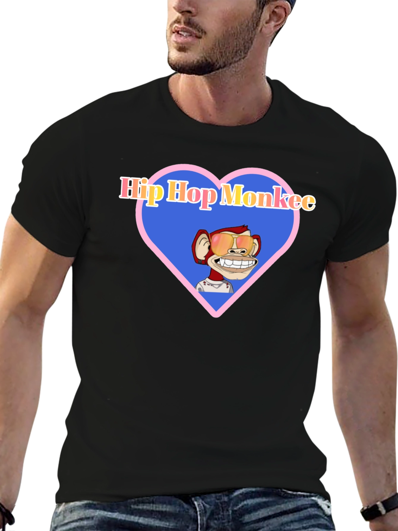 Hip Hop Monkey Graphic T-Shirt