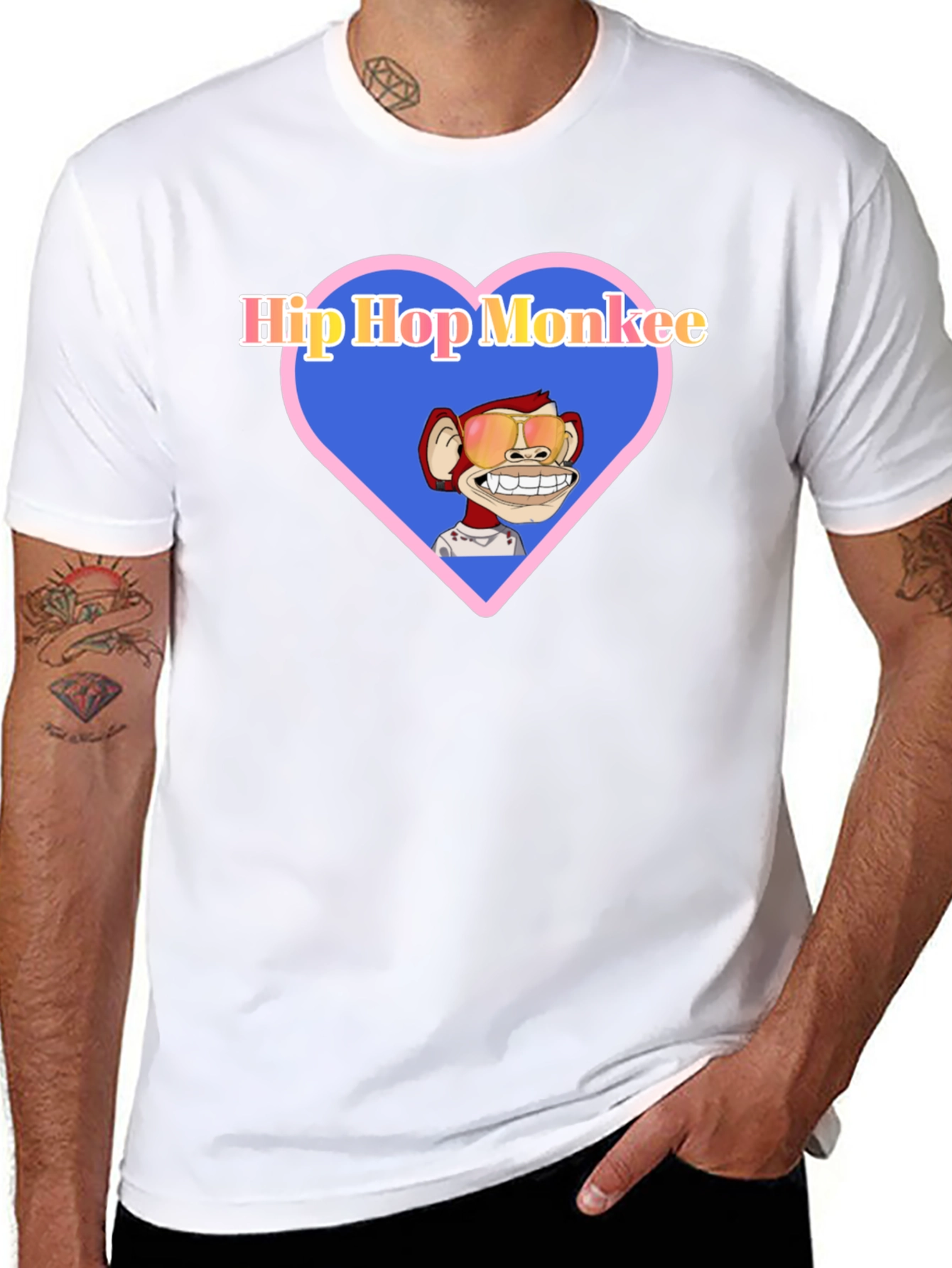 Hip Hop Monkey Graphic T-Shirt