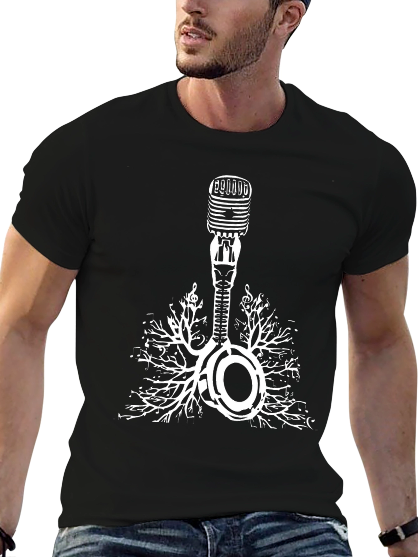 Music Roots Microphone Graphic Tee