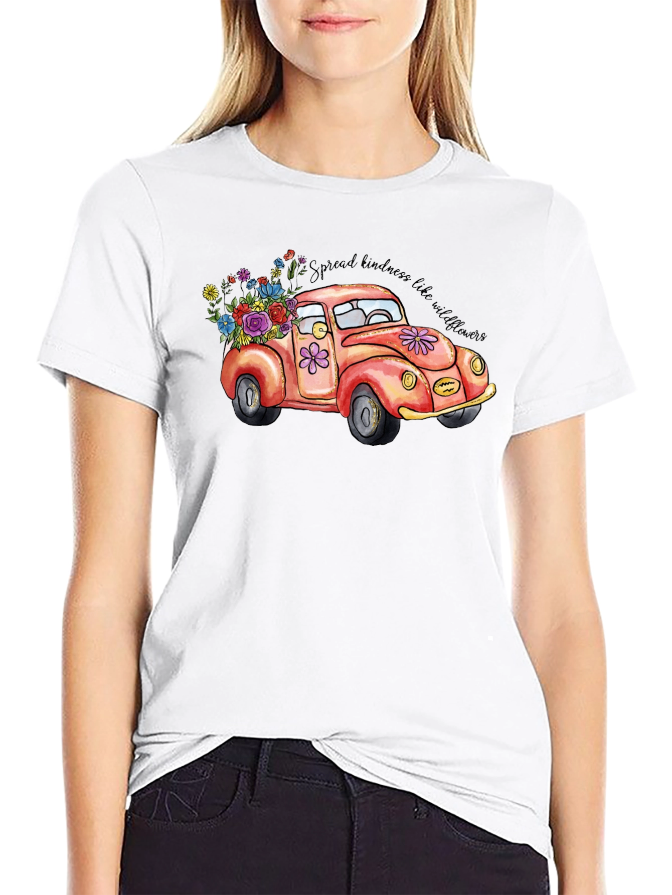 Kindness Car Graphic Tee - Black