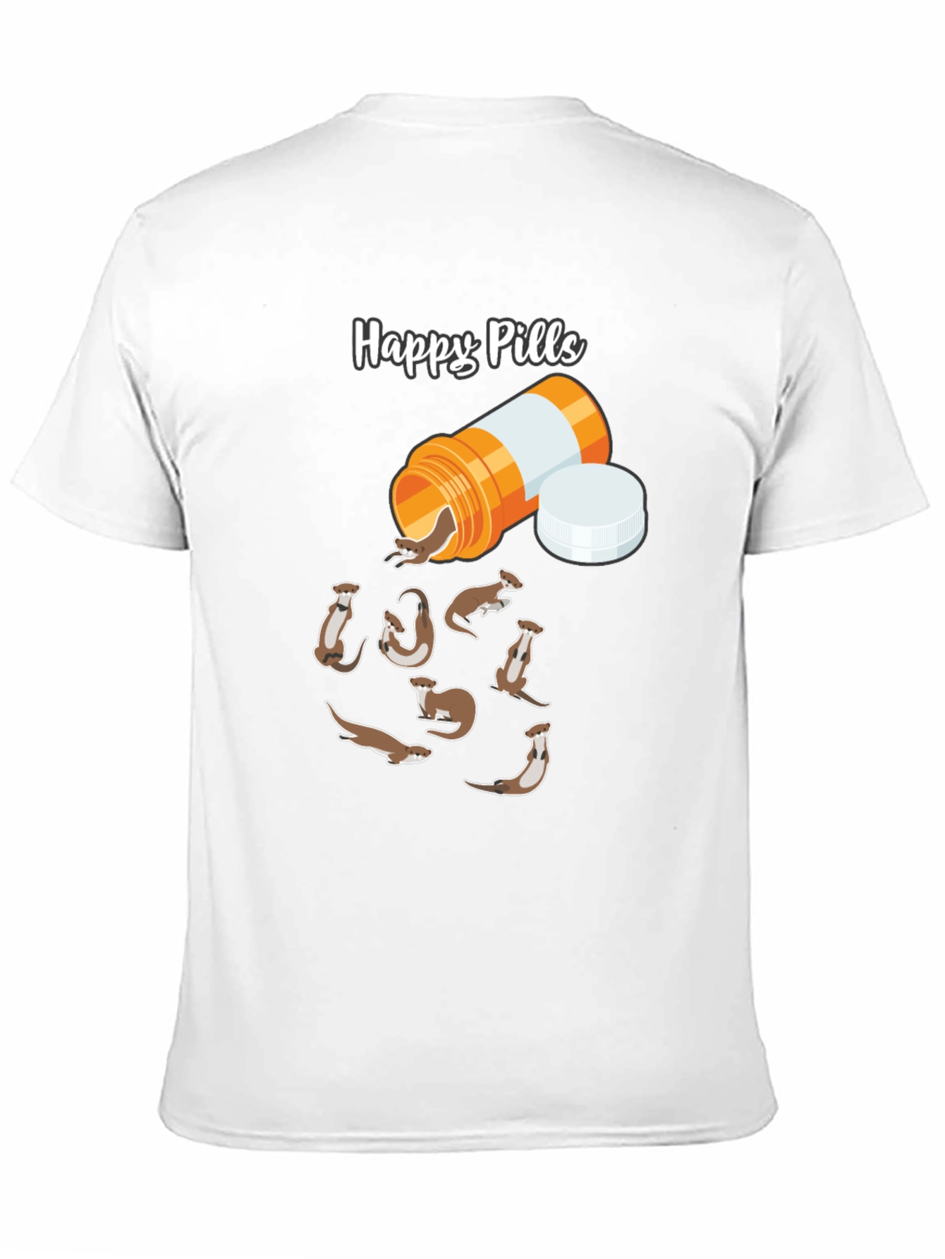 Happy Pills Ferret T-Shirt - Novelty Graphic Tee