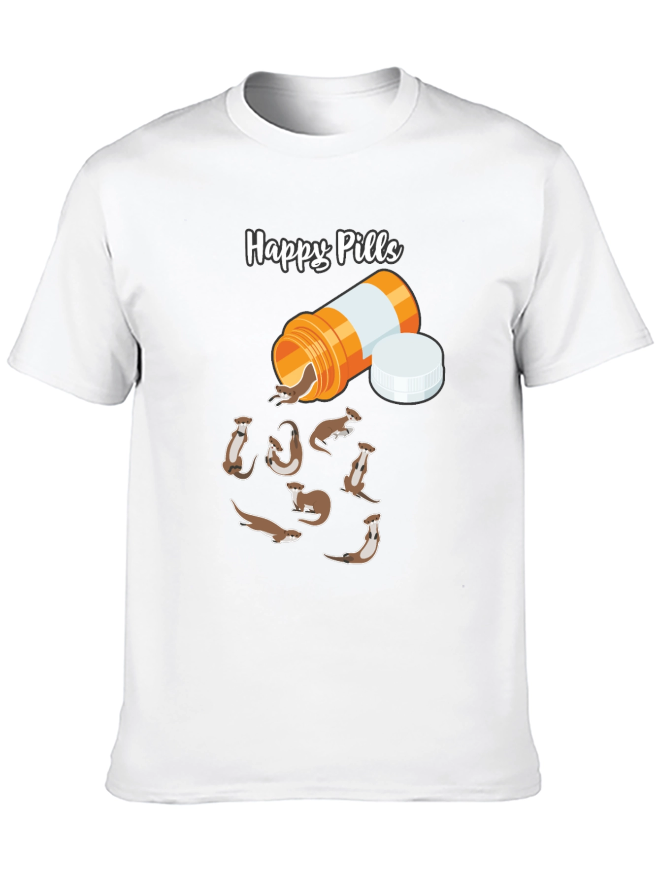 Happy Pills Ferret T-Shirt - Novelty Graphic Tee