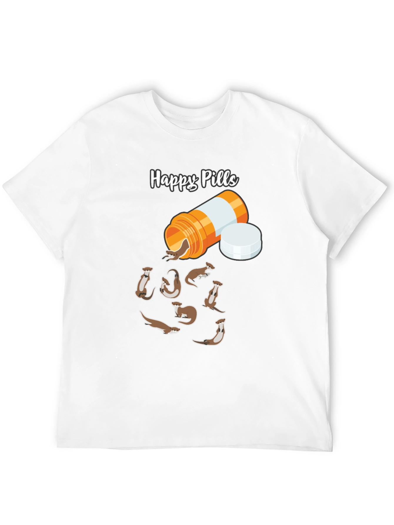 Happy Pills Ferret T-Shirt - Novelty Graphic Tee