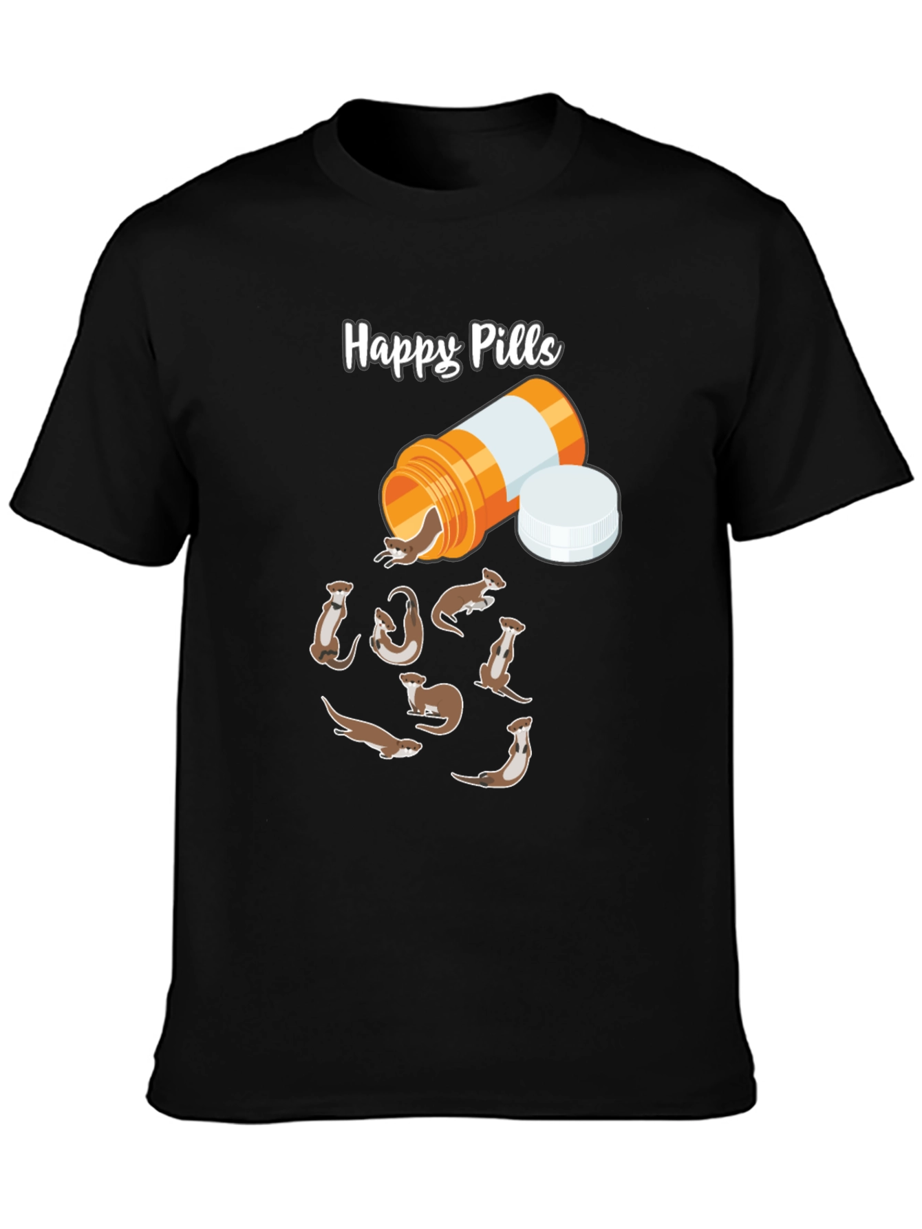 Happy Pills Ferret T-Shirt - Novelty Graphic Tee