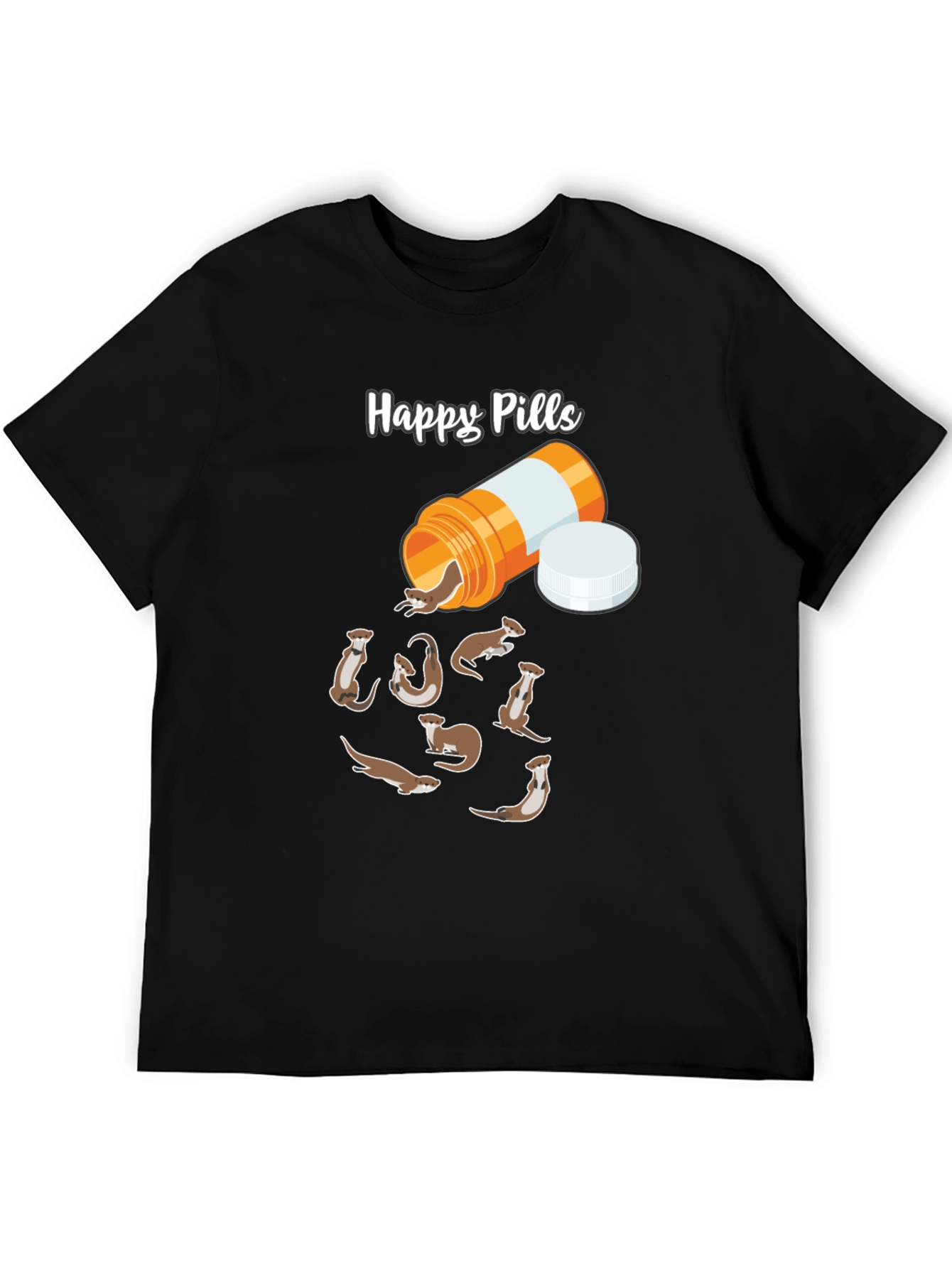 Happy Pills Ferret T-Shirt - Novelty Graphic Tee