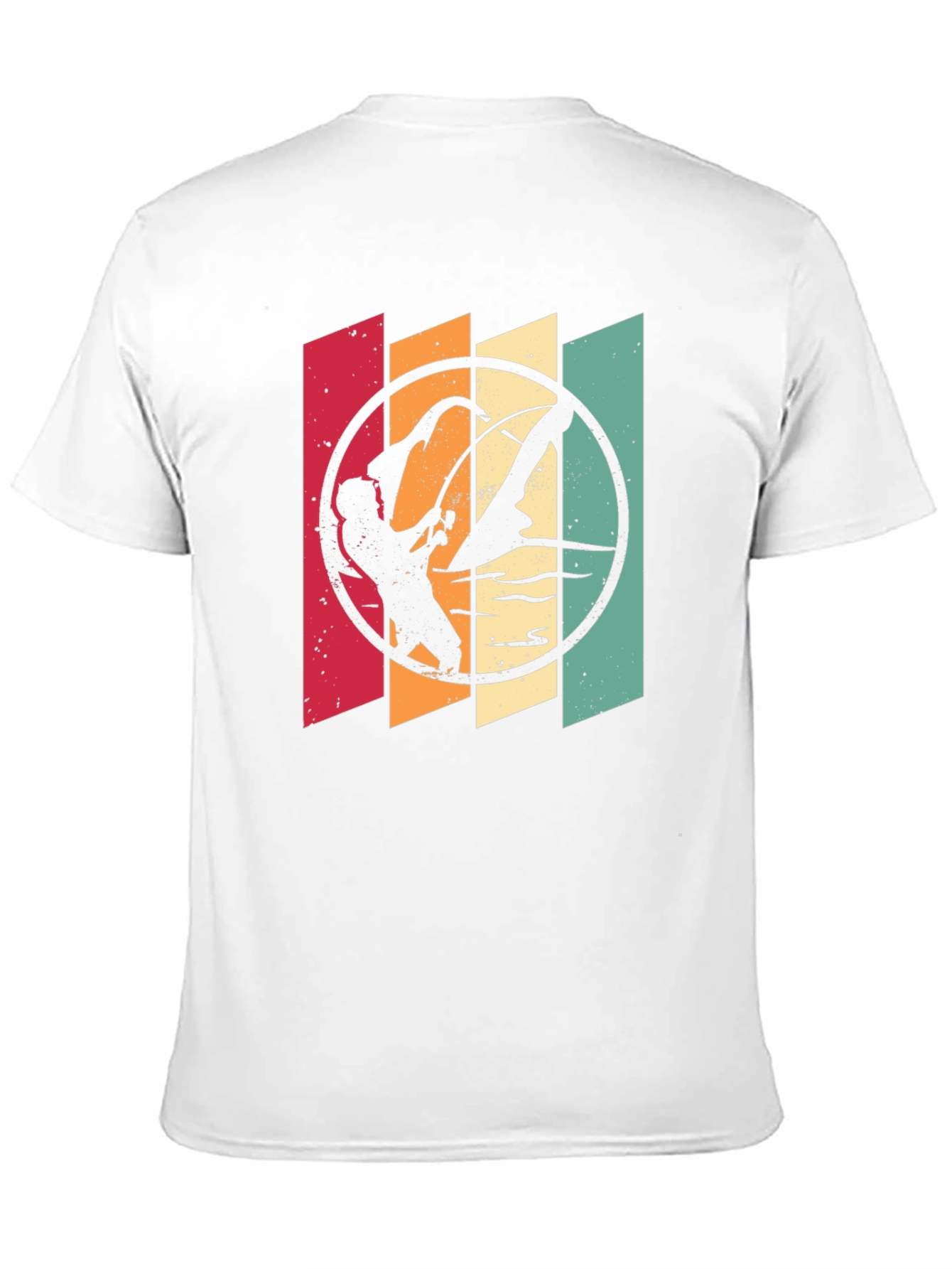 Retro Windsurfer Graphic T-Shirt - Black