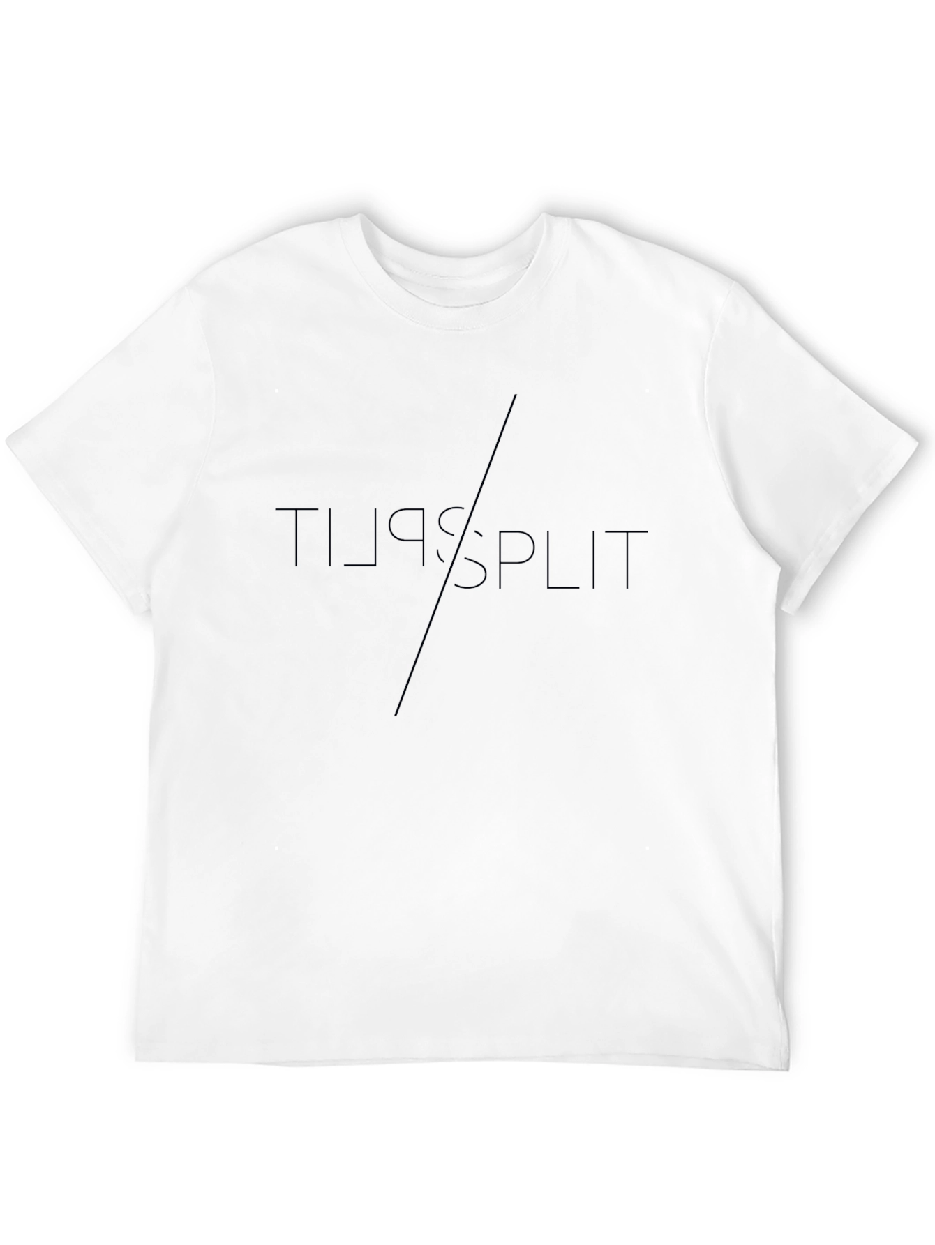 Split Black Graphic Tee