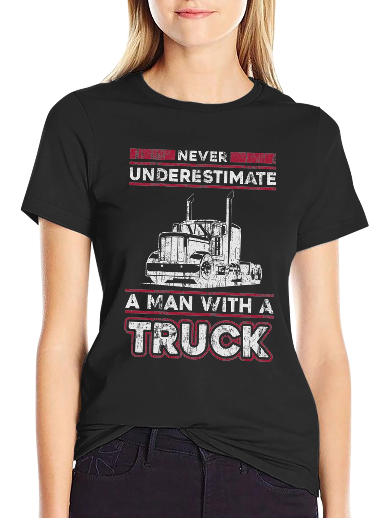 Never Underestimate Trucker T-Shirt