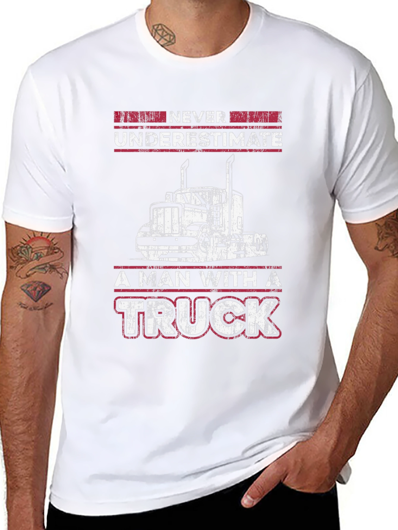 Never Underestimate Trucker T-Shirt