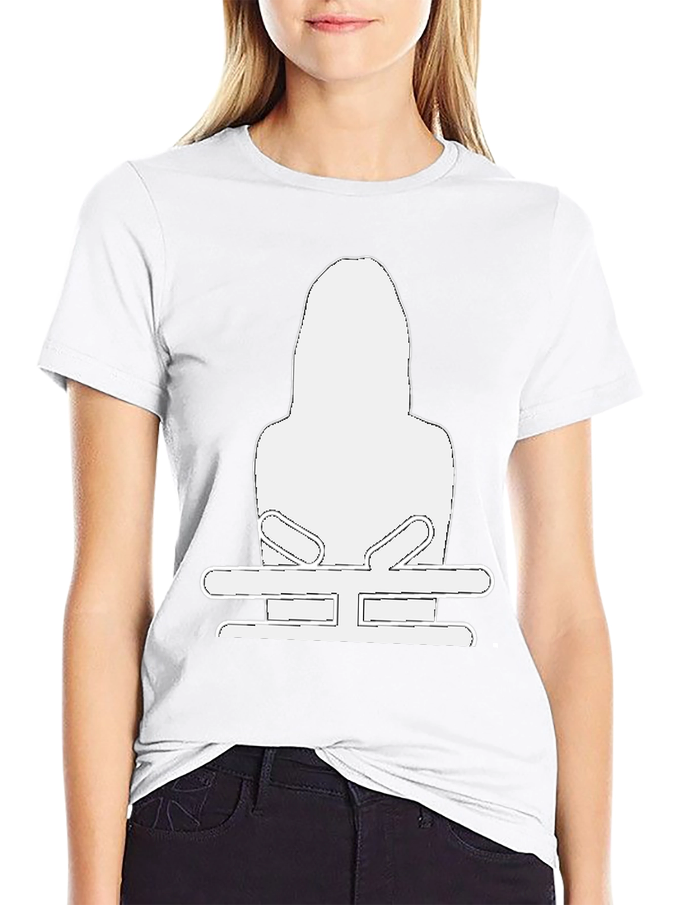Black T-Shirt with White Graphic