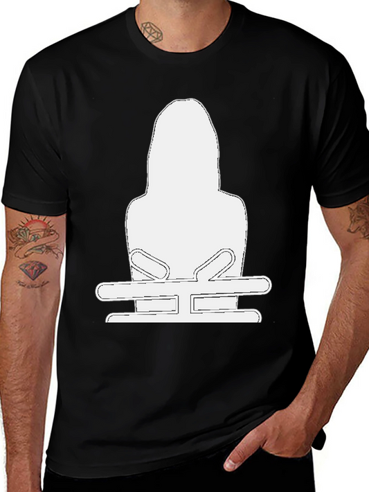 Black T-Shirt with White Graphic