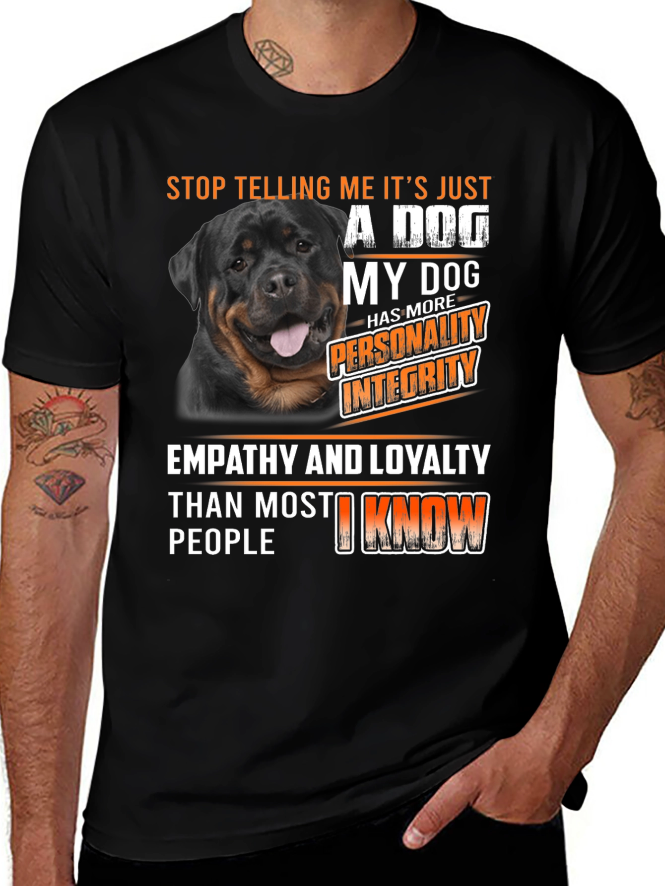 Rottweiler Dog T-Shirt - Personality Integrity
