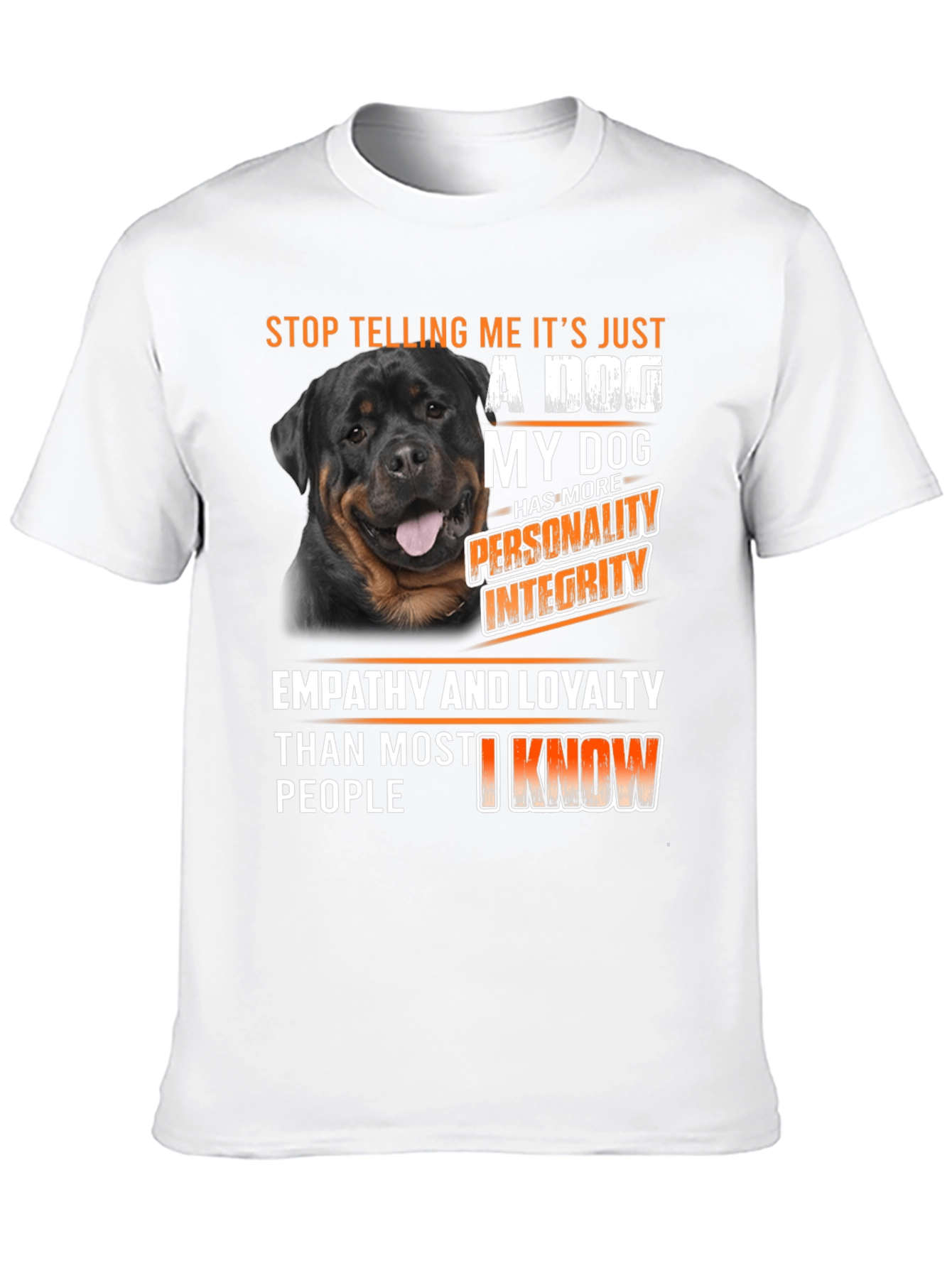 Rottweiler Dog T-Shirt - Personality Integrity