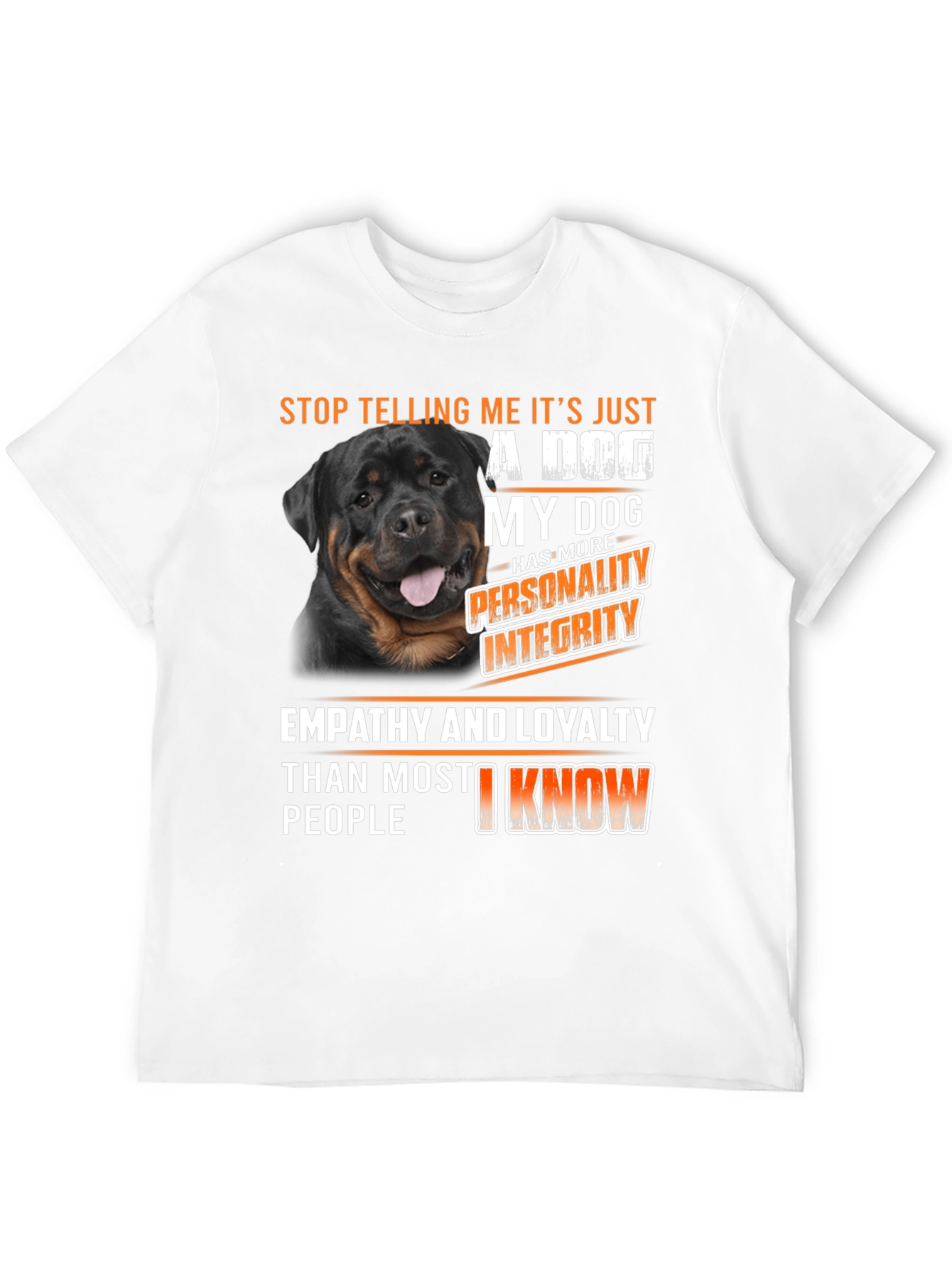 Rottweiler Dog T-Shirt - Personality Integrity