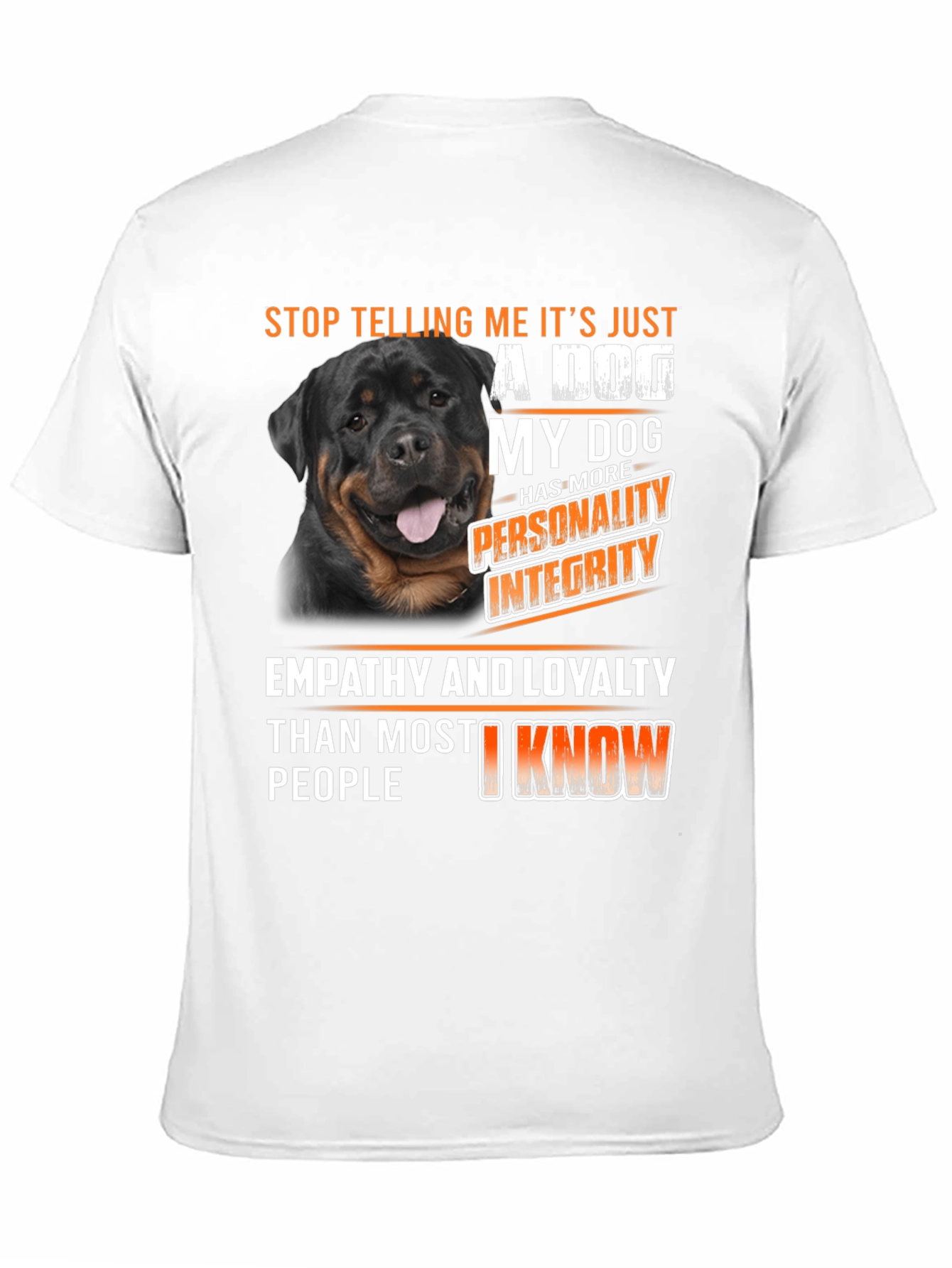 Rottweiler Dog T-Shirt - Personality Integrity