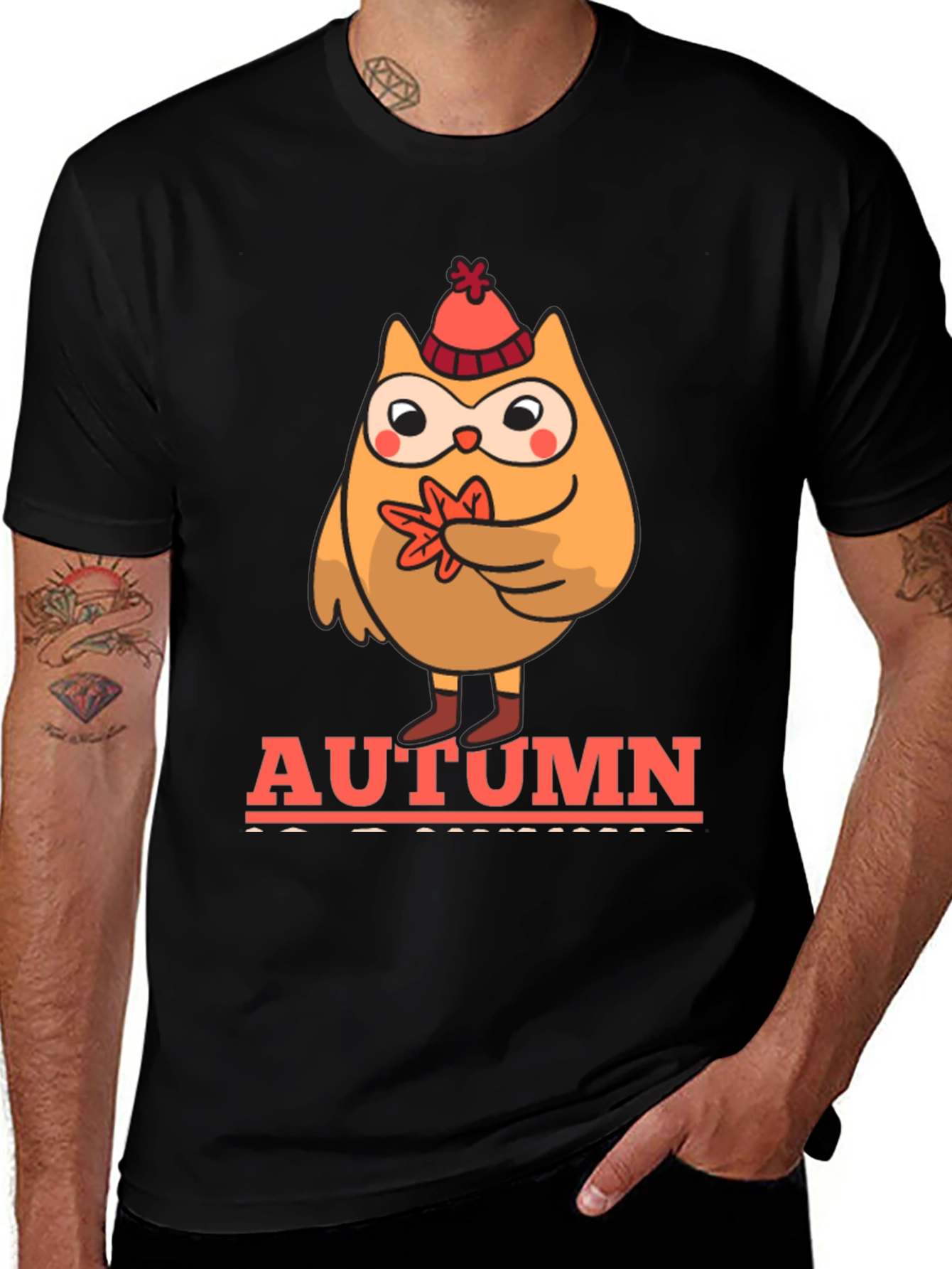 Autumn Owl T-Shirt - Fall Vibes