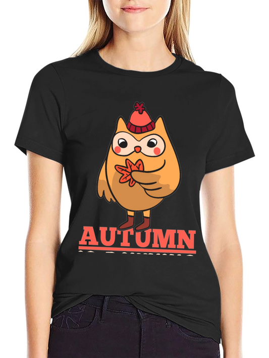 Autumn Owl T-Shirt - Fall Vibes