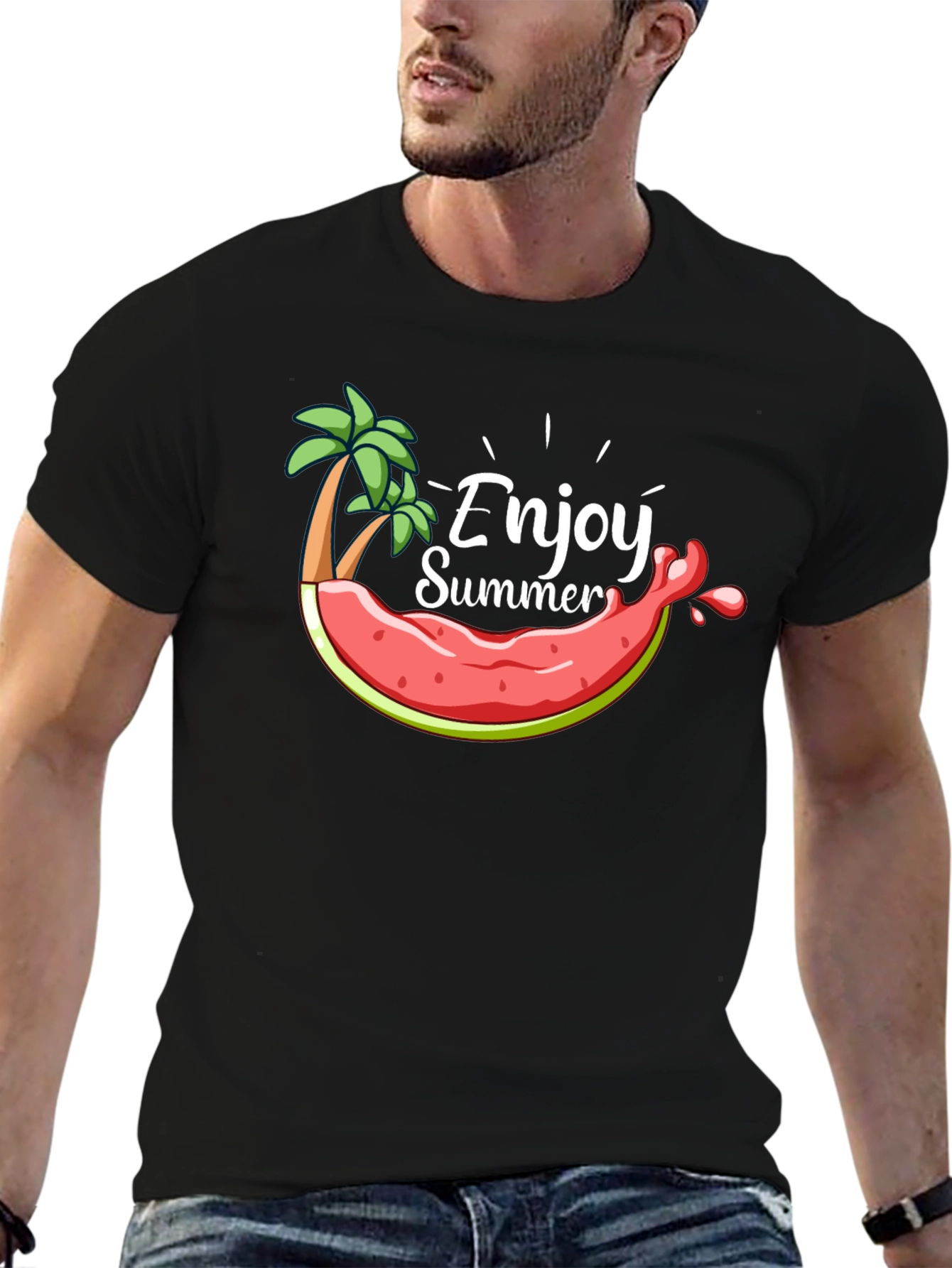 Enjoy Summer Graphic Tee - Black