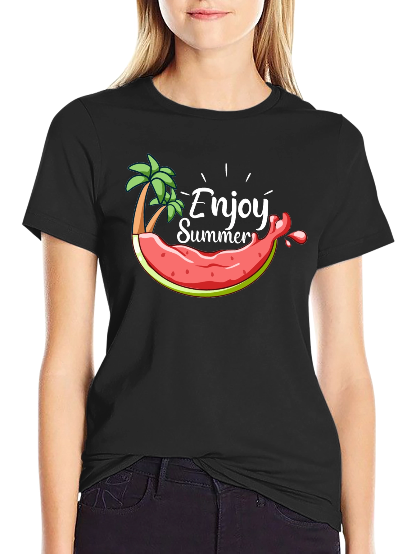 Enjoy Summer Graphic Tee - Black
