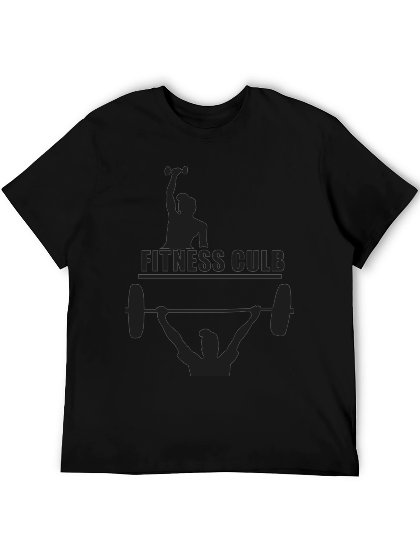Fitness Club Graphic T-Shirt - Black