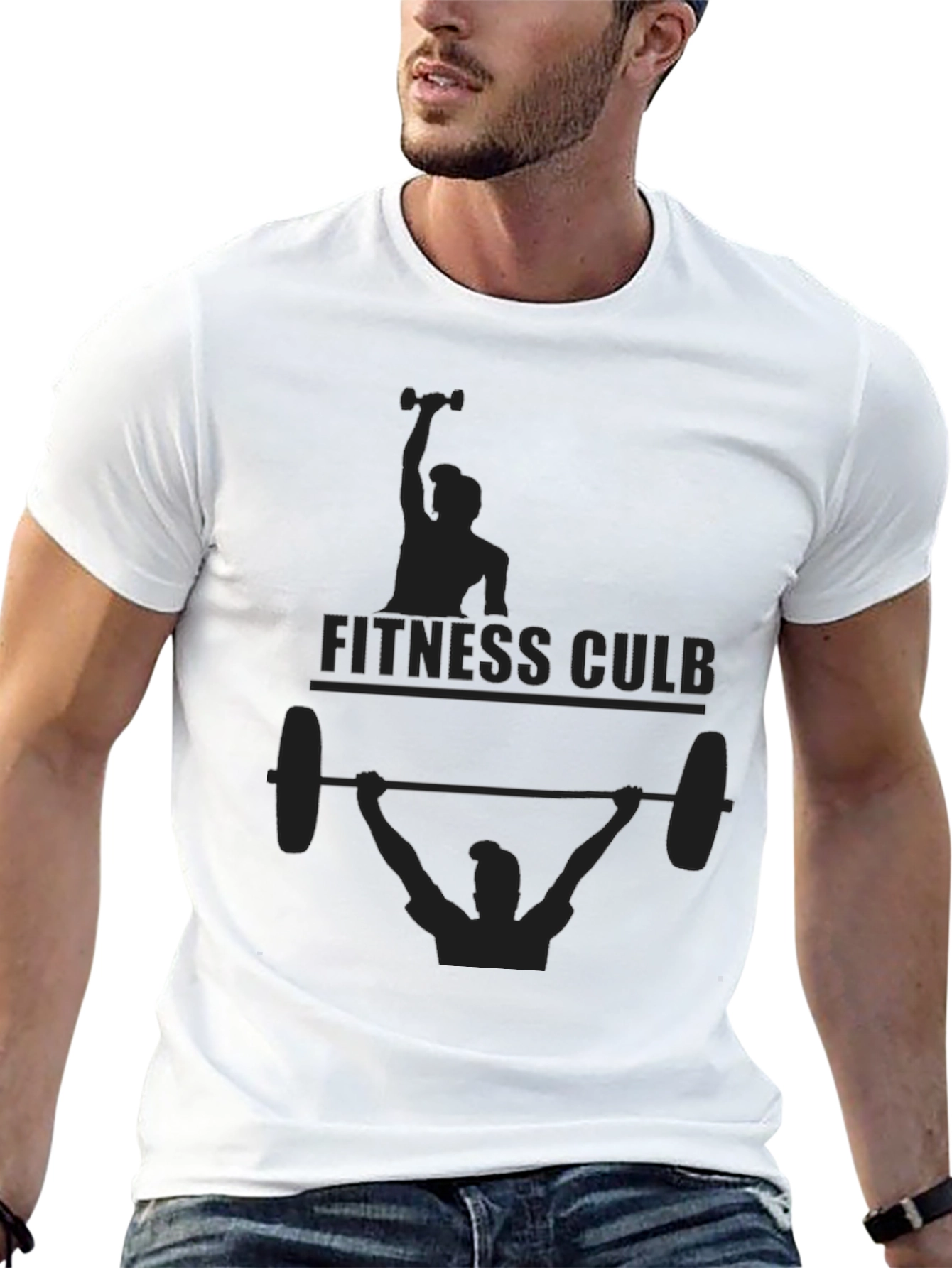 Fitness Club Graphic T-Shirt - Black