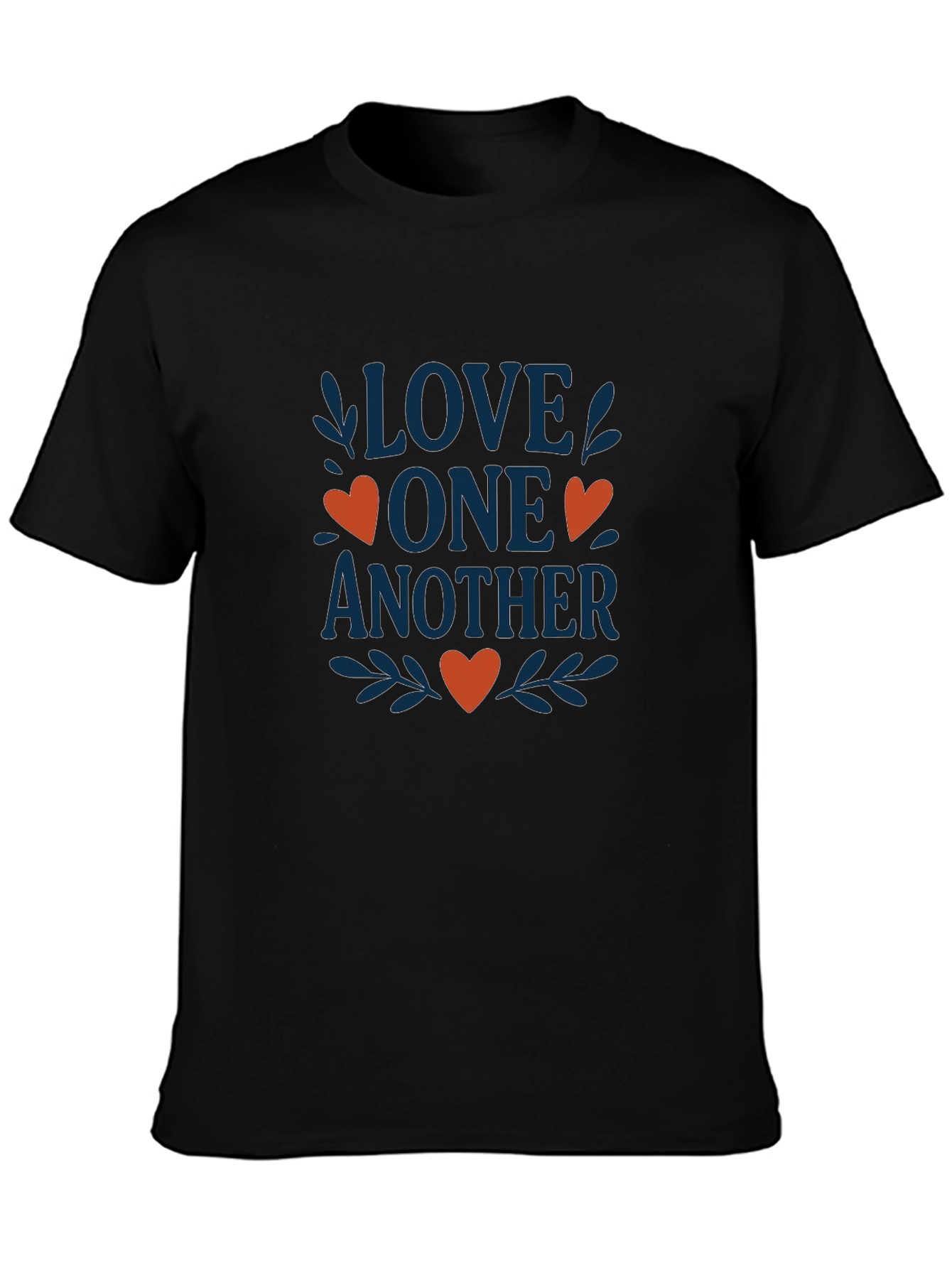 Love One Another Graphic Tee - Black Cotton Blend