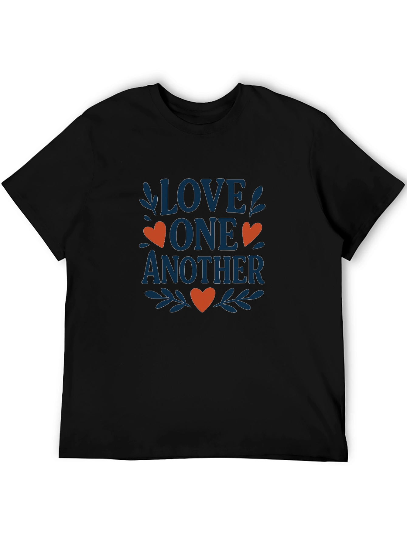 Love One Another Graphic Tee - Black Cotton Blend