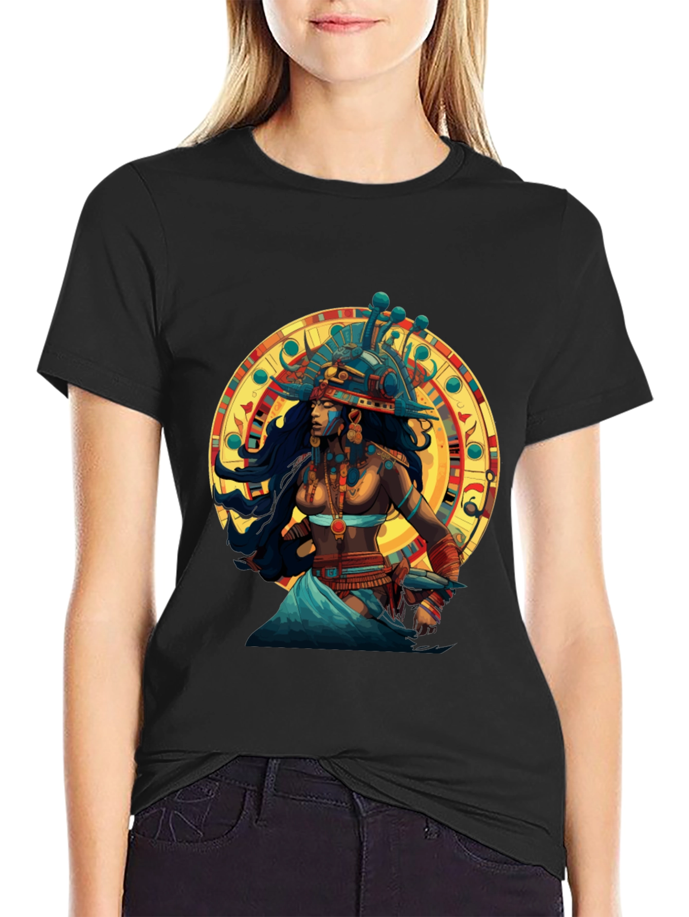 Egyptian Queen Graphic Black T-Shirt