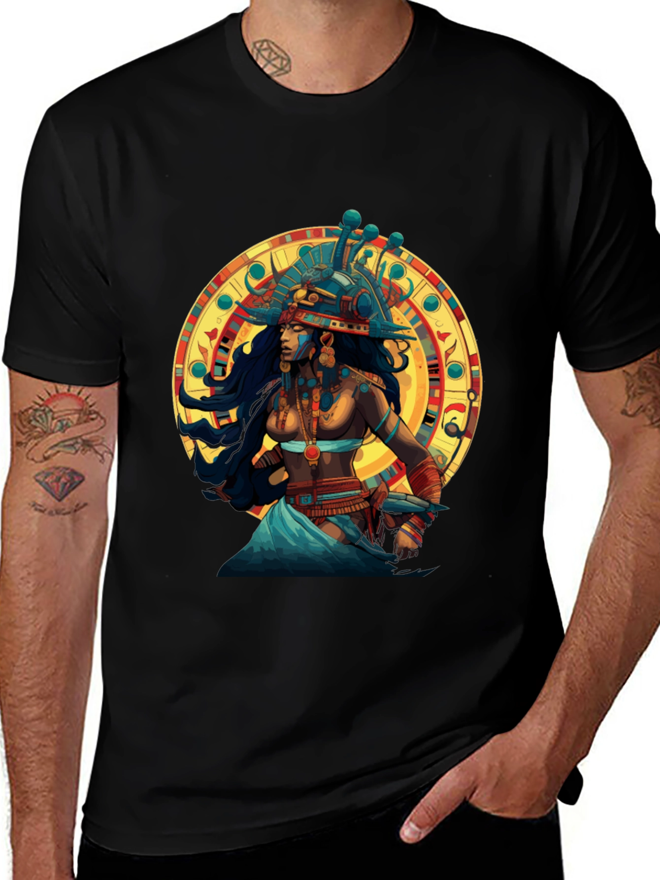 Egyptian Queen Graphic Black T-Shirt