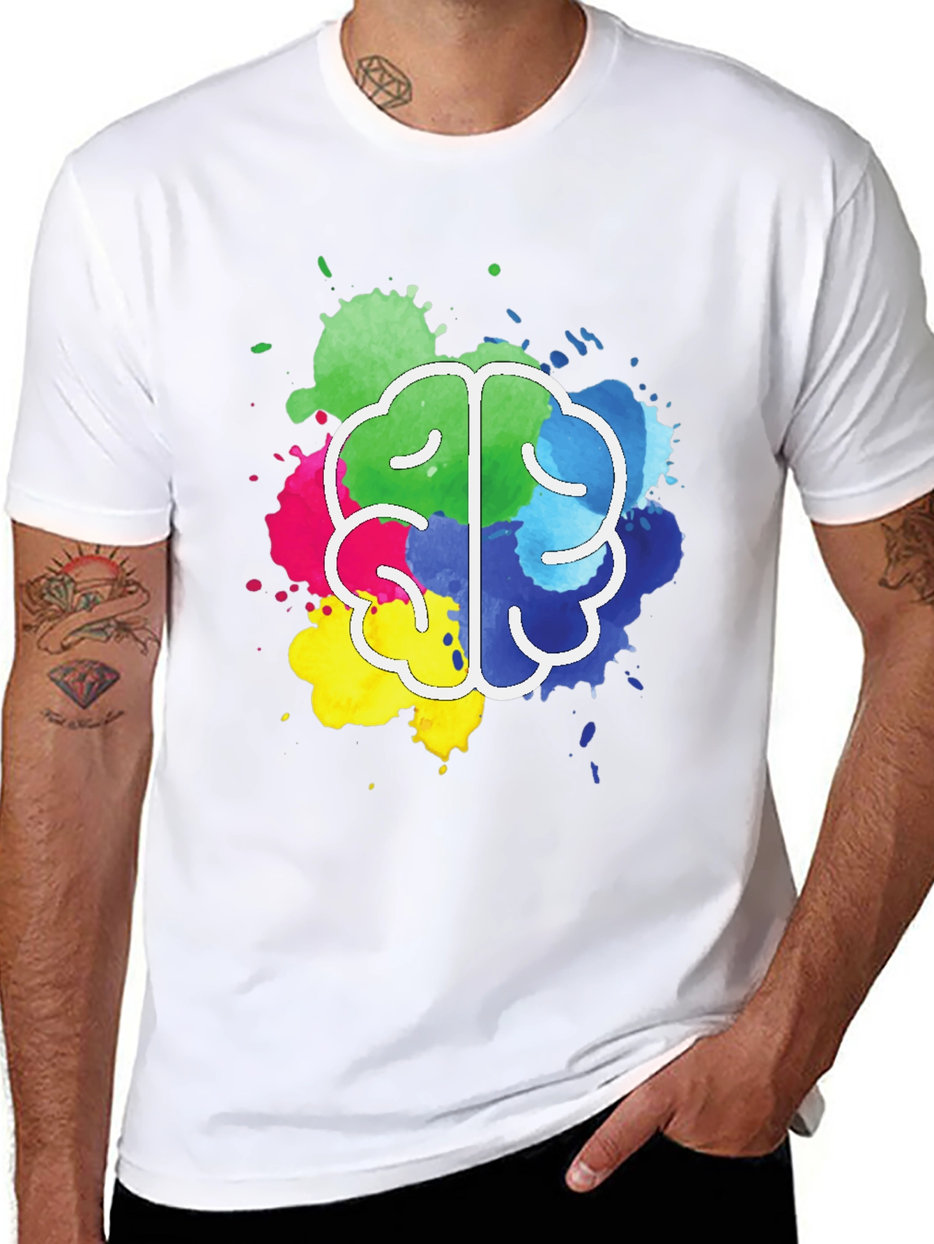 Colorful Brain Splatter T-Shirt