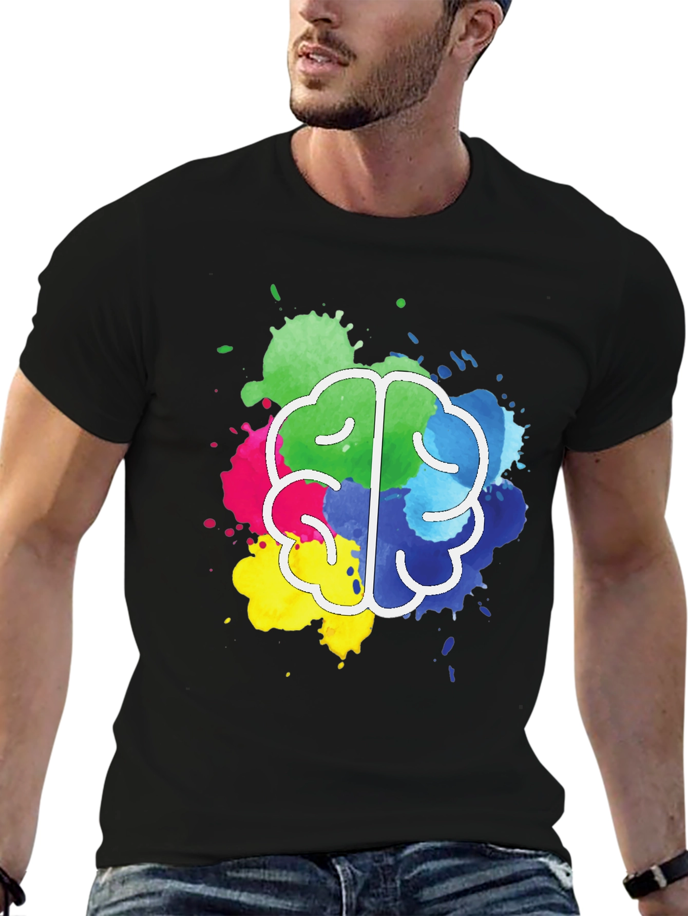 Colorful Brain Splatter T-Shirt