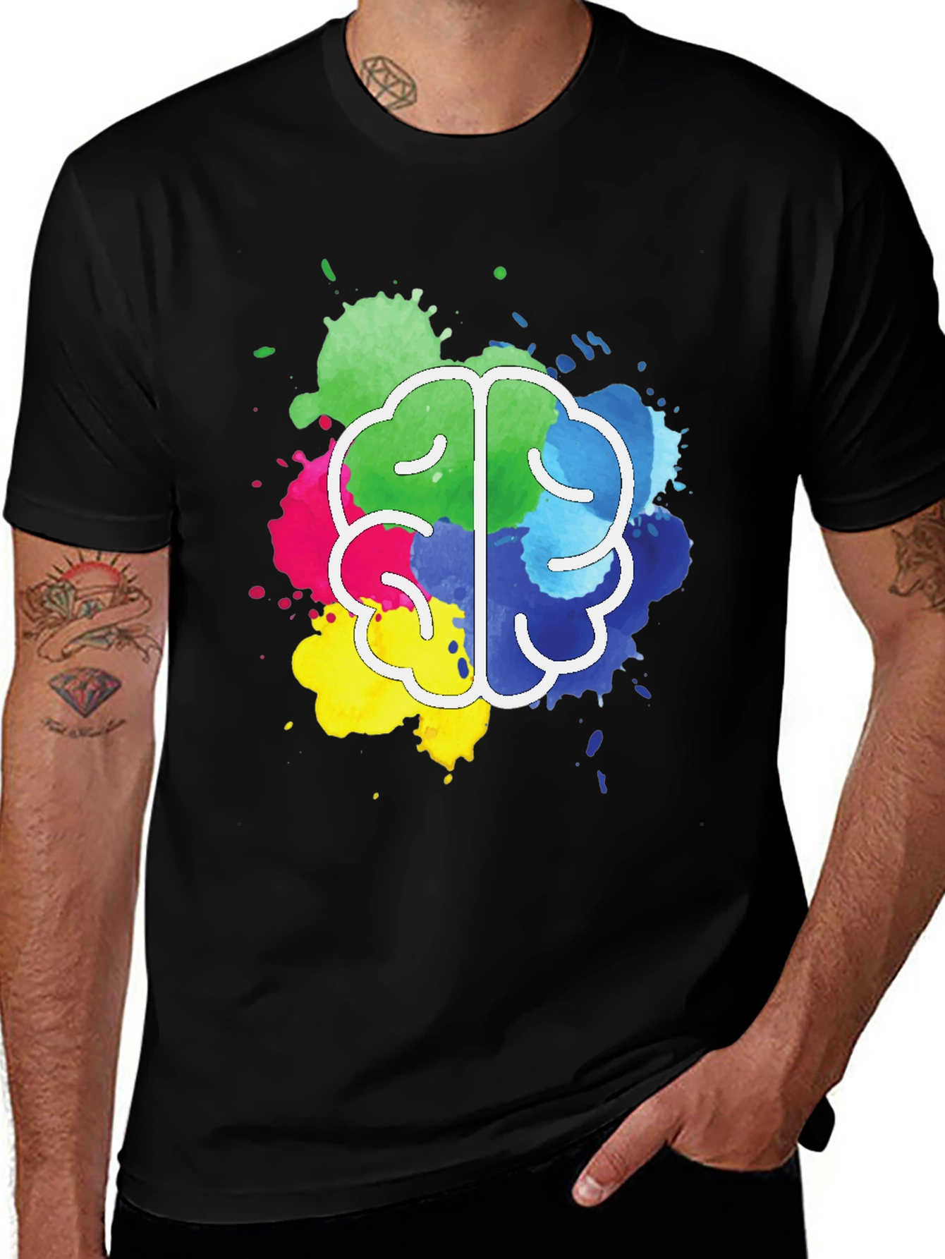 Colorful Brain Splatter T-Shirt
