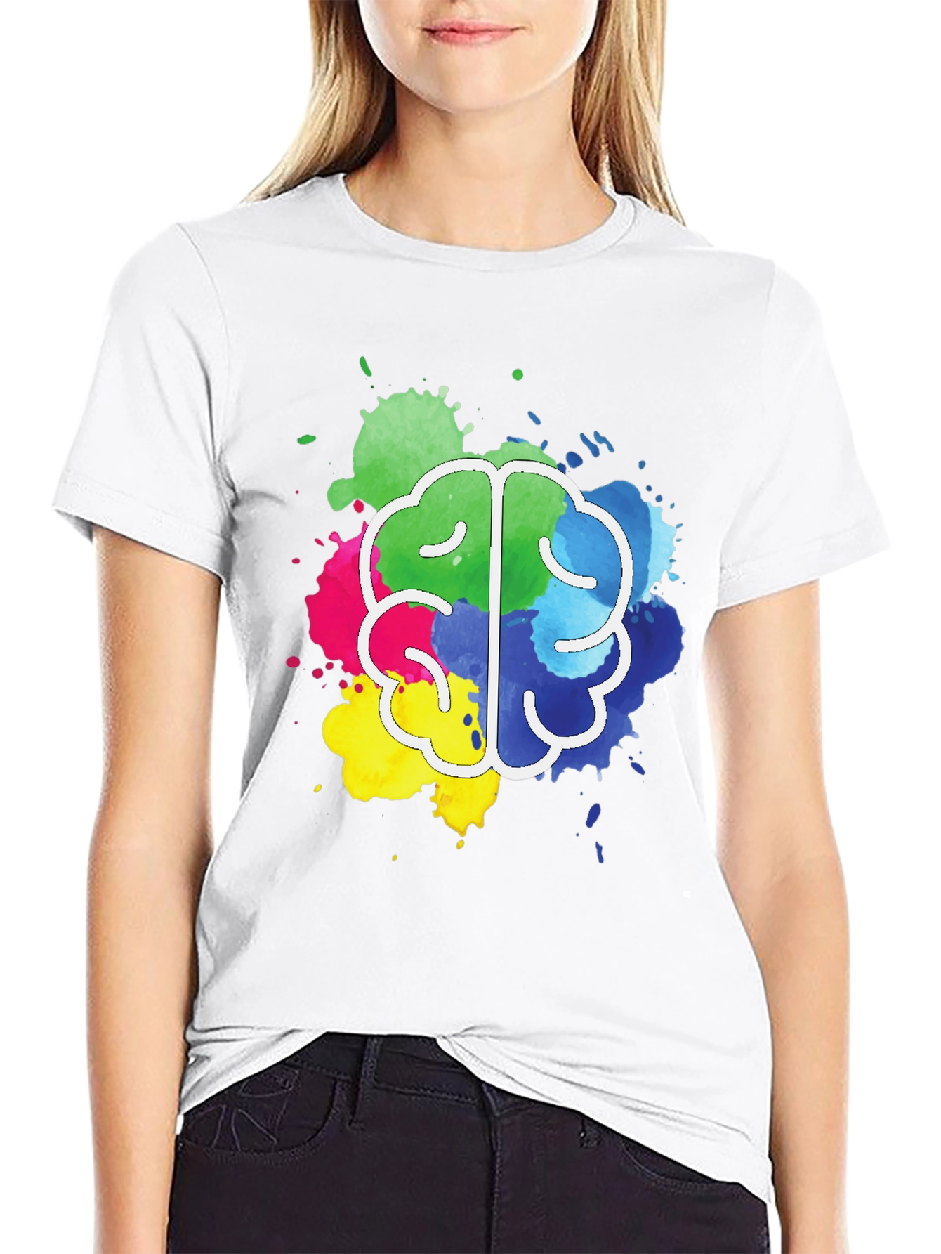 Colorful Brain Splatter T-Shirt