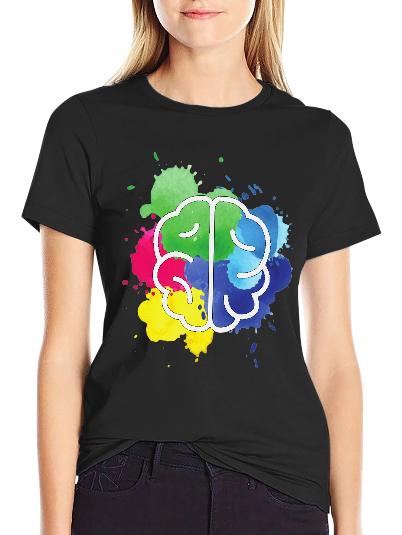 Colorful Brain Splatter T-Shirt