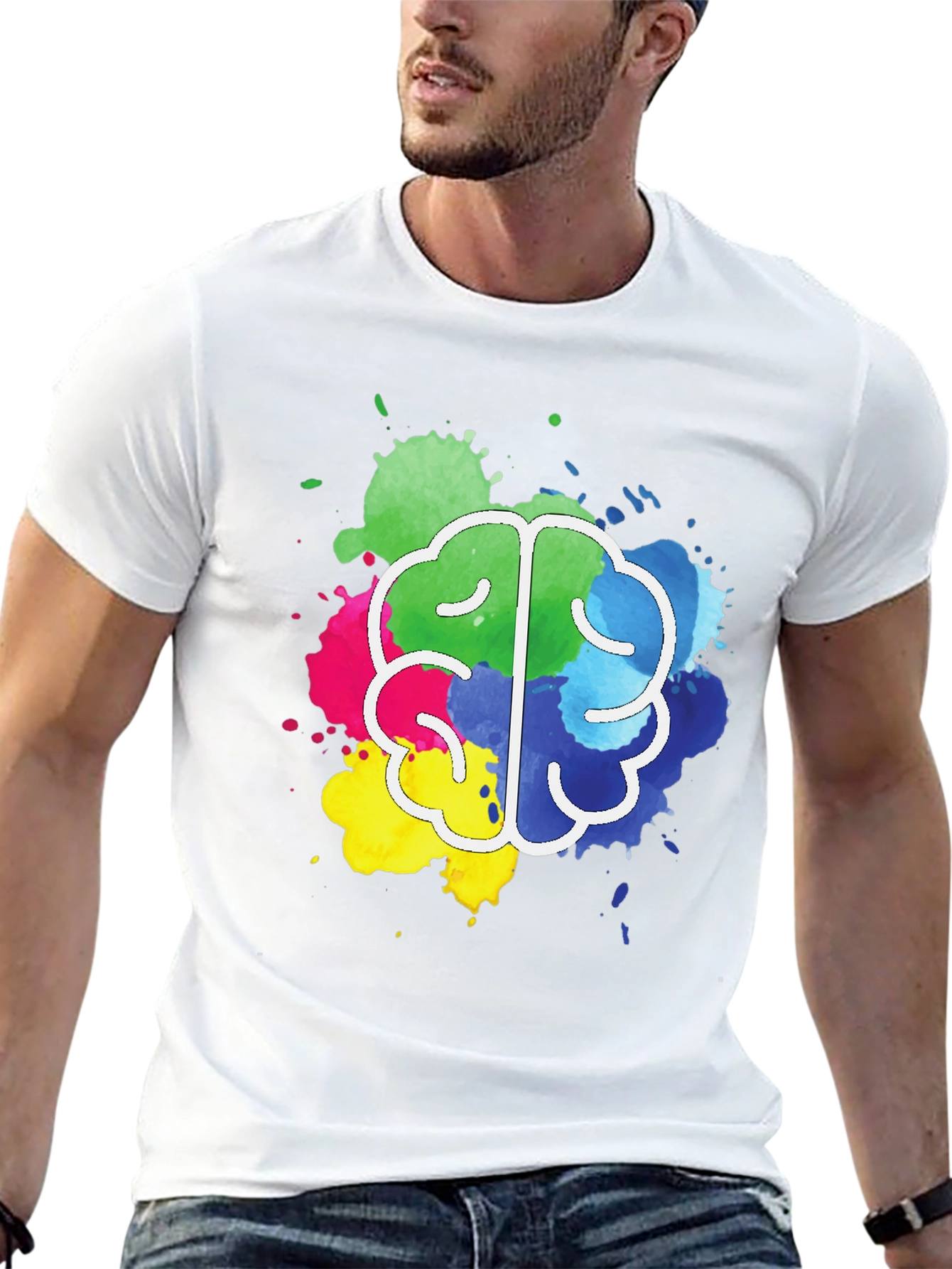 Colorful Brain Splatter T-Shirt