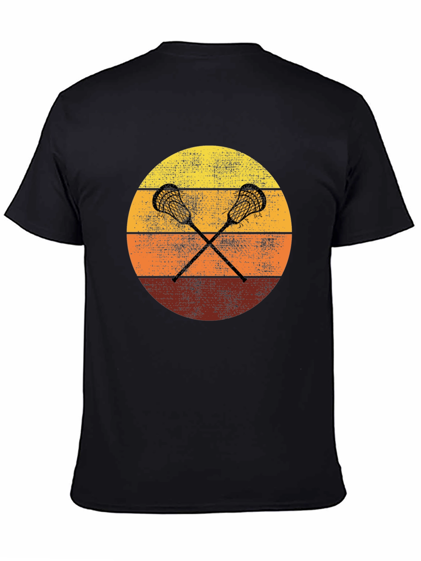 Retro Lacrosse Sunset T-Shirt