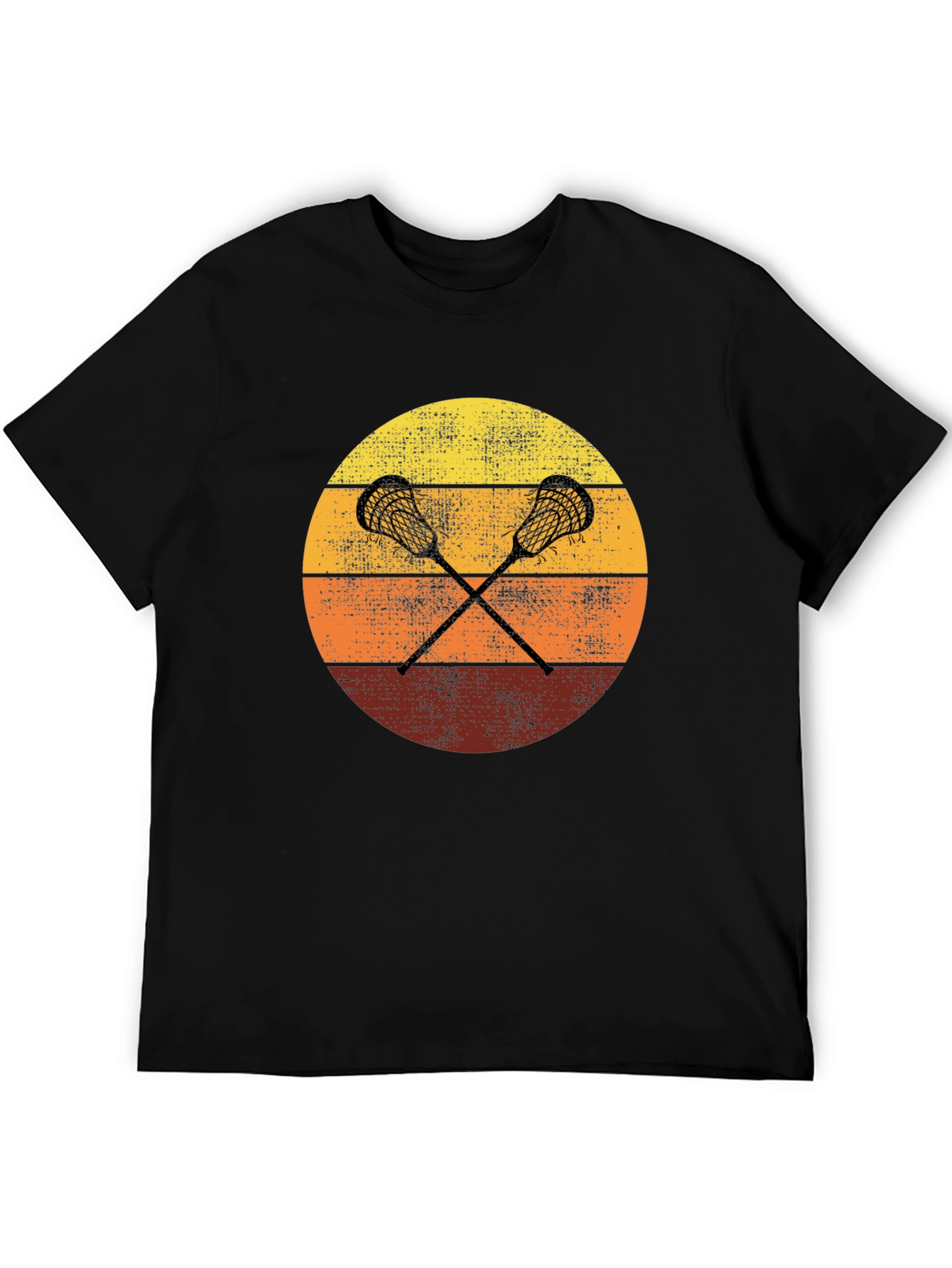 Retro Lacrosse Sunset T-Shirt