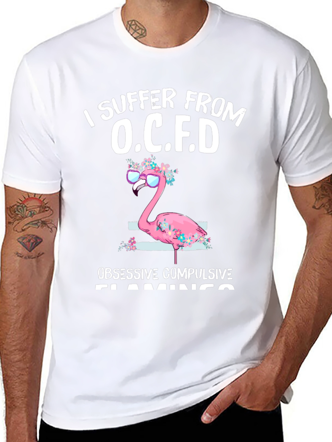 O.C.F.D. Obsessive Compulsive Flamingo T-Shirt