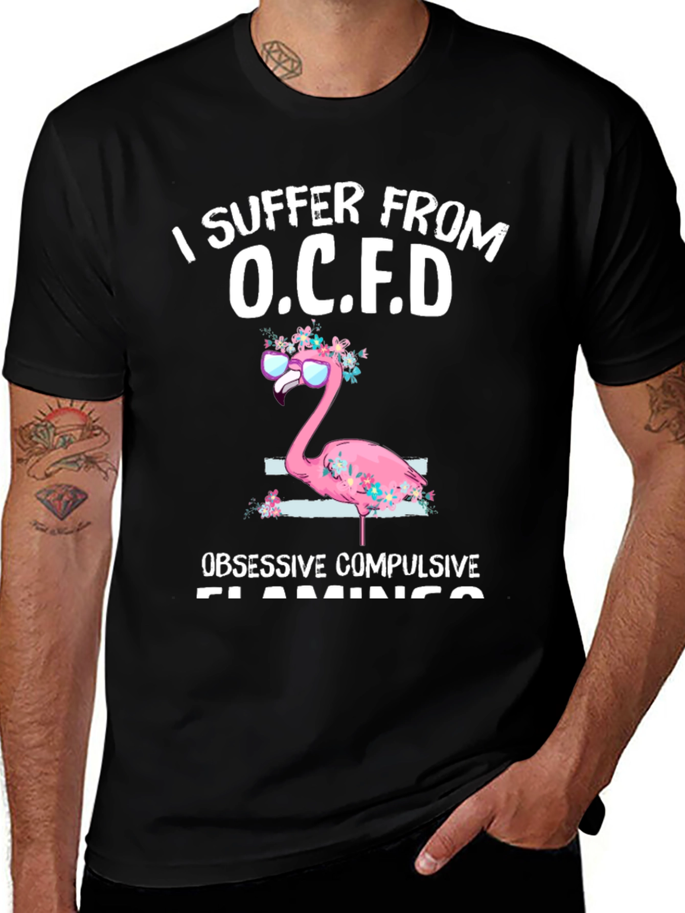 O.C.F.D. Obsessive Compulsive Flamingo T-Shirt