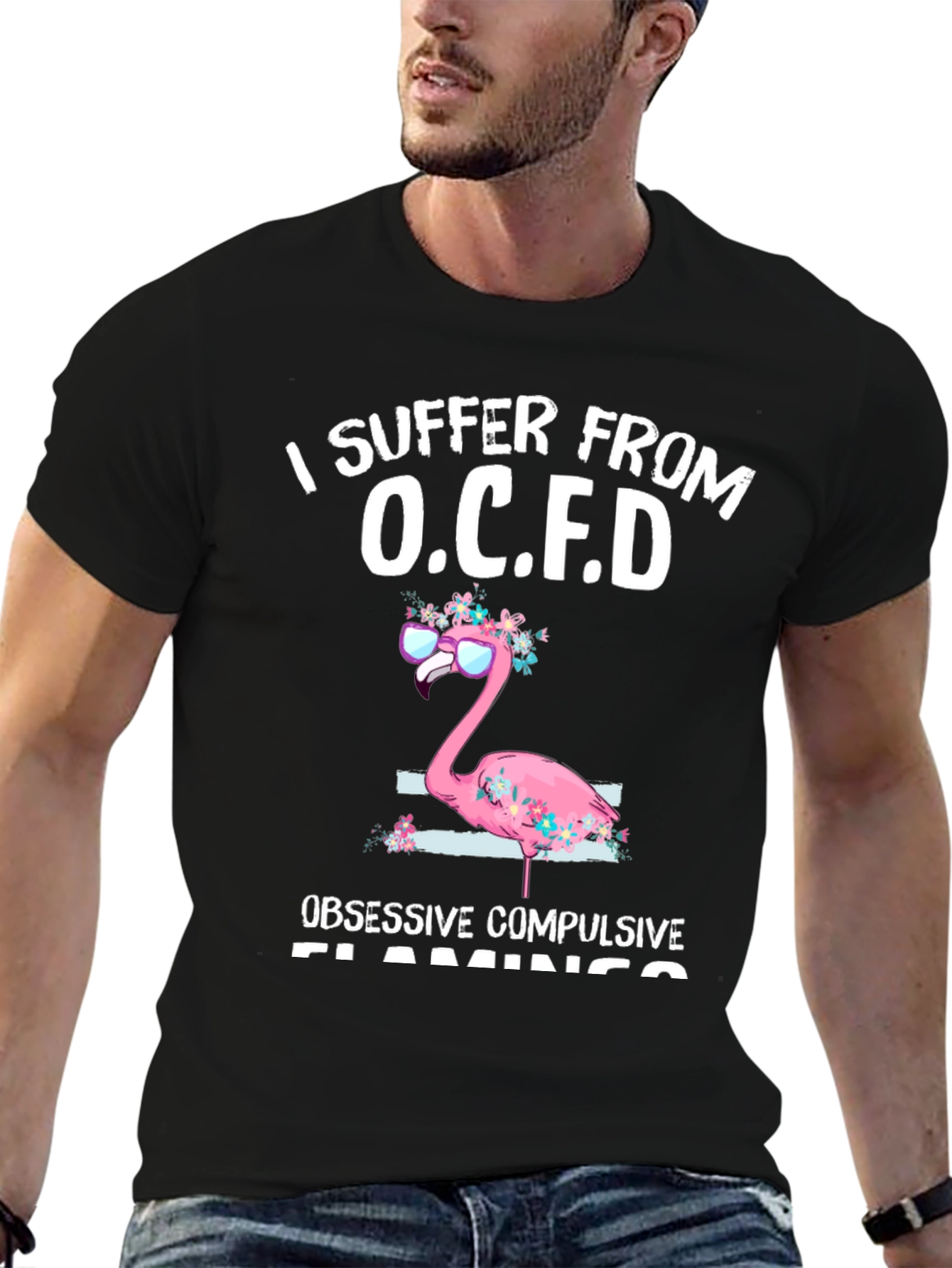 O.C.F.D. Obsessive Compulsive Flamingo T-Shirt