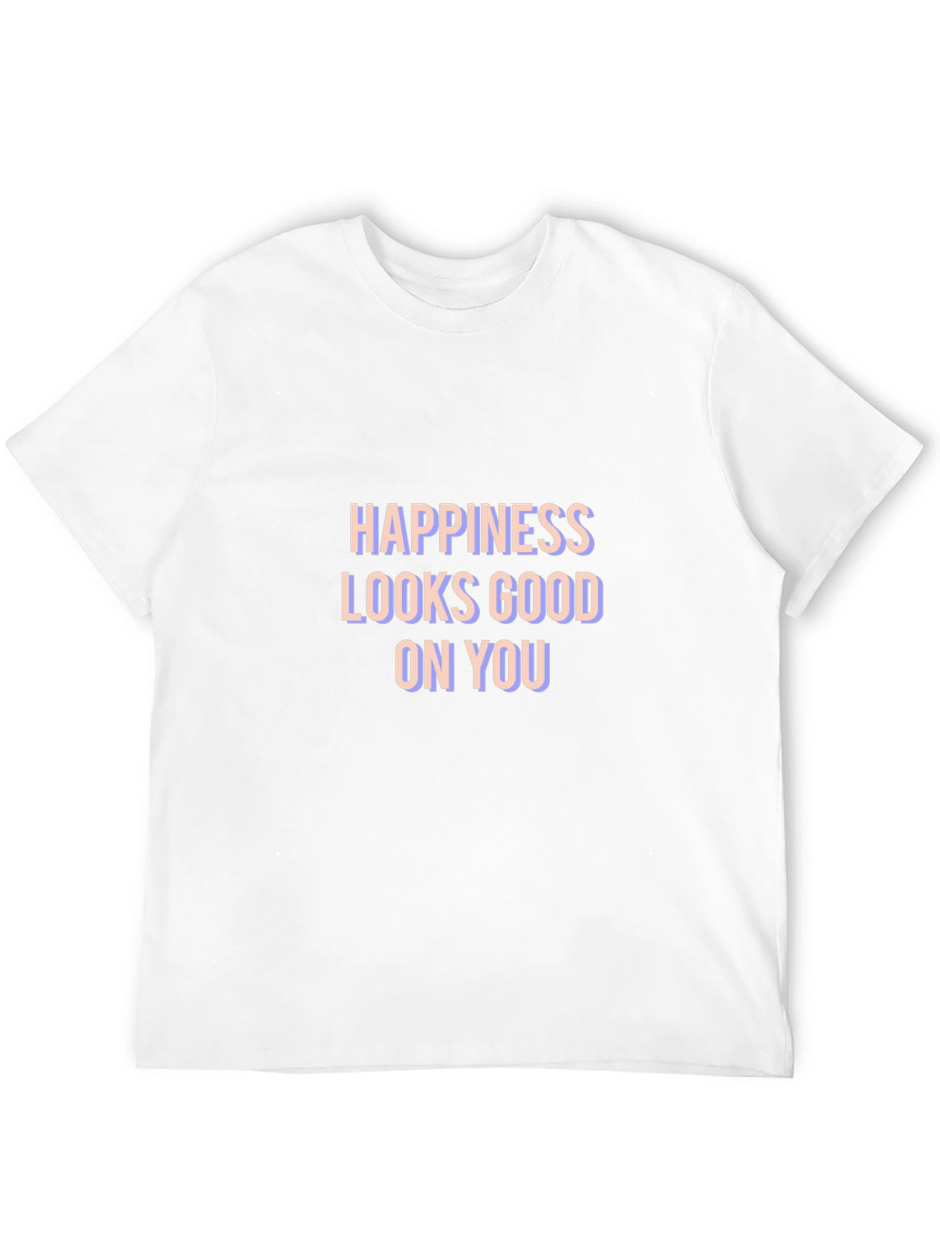 Happiness Looks Good On You Black Graphic Tee