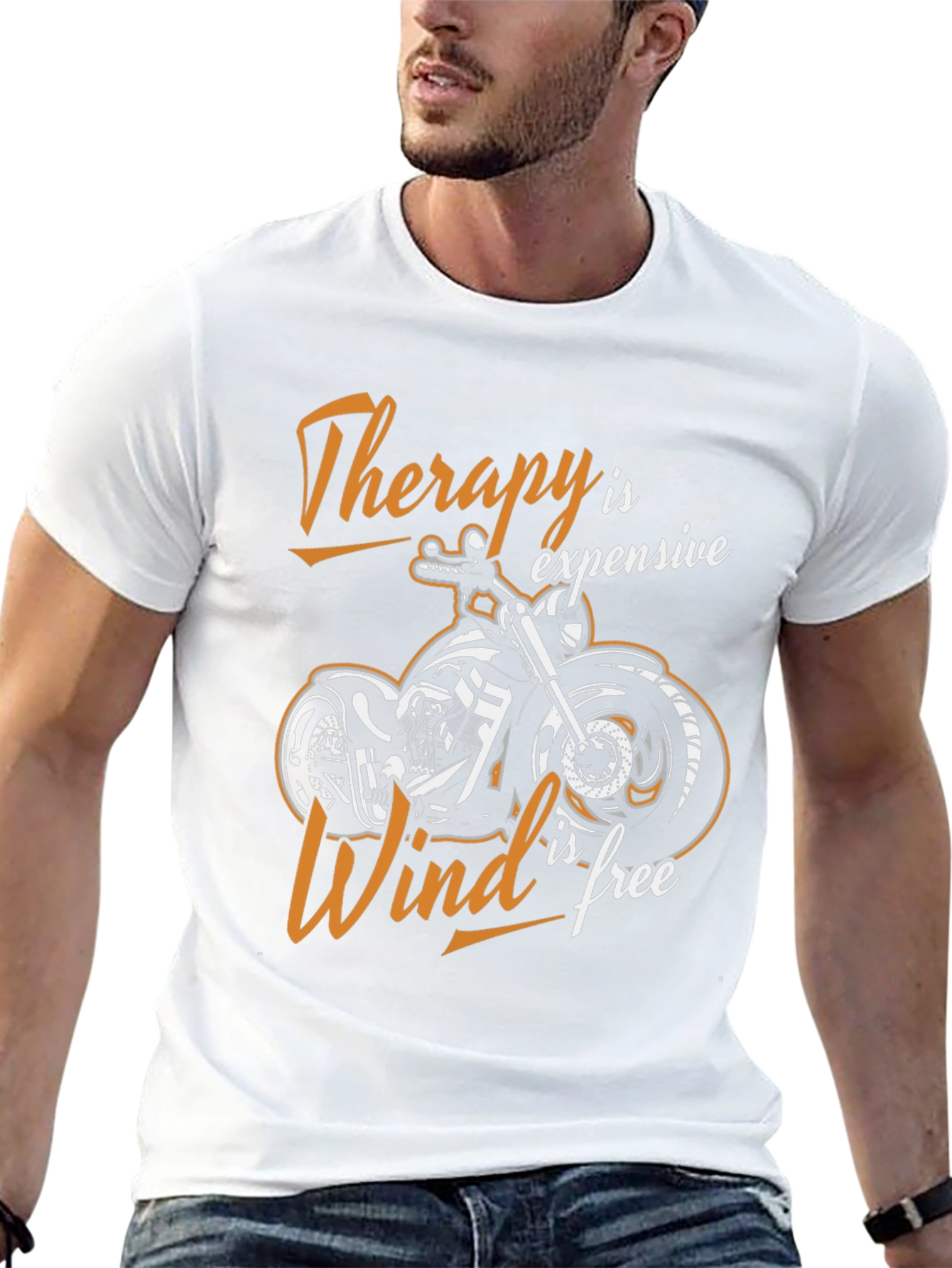 Therapy is Expensive Wind is Free Biker T-Shirt