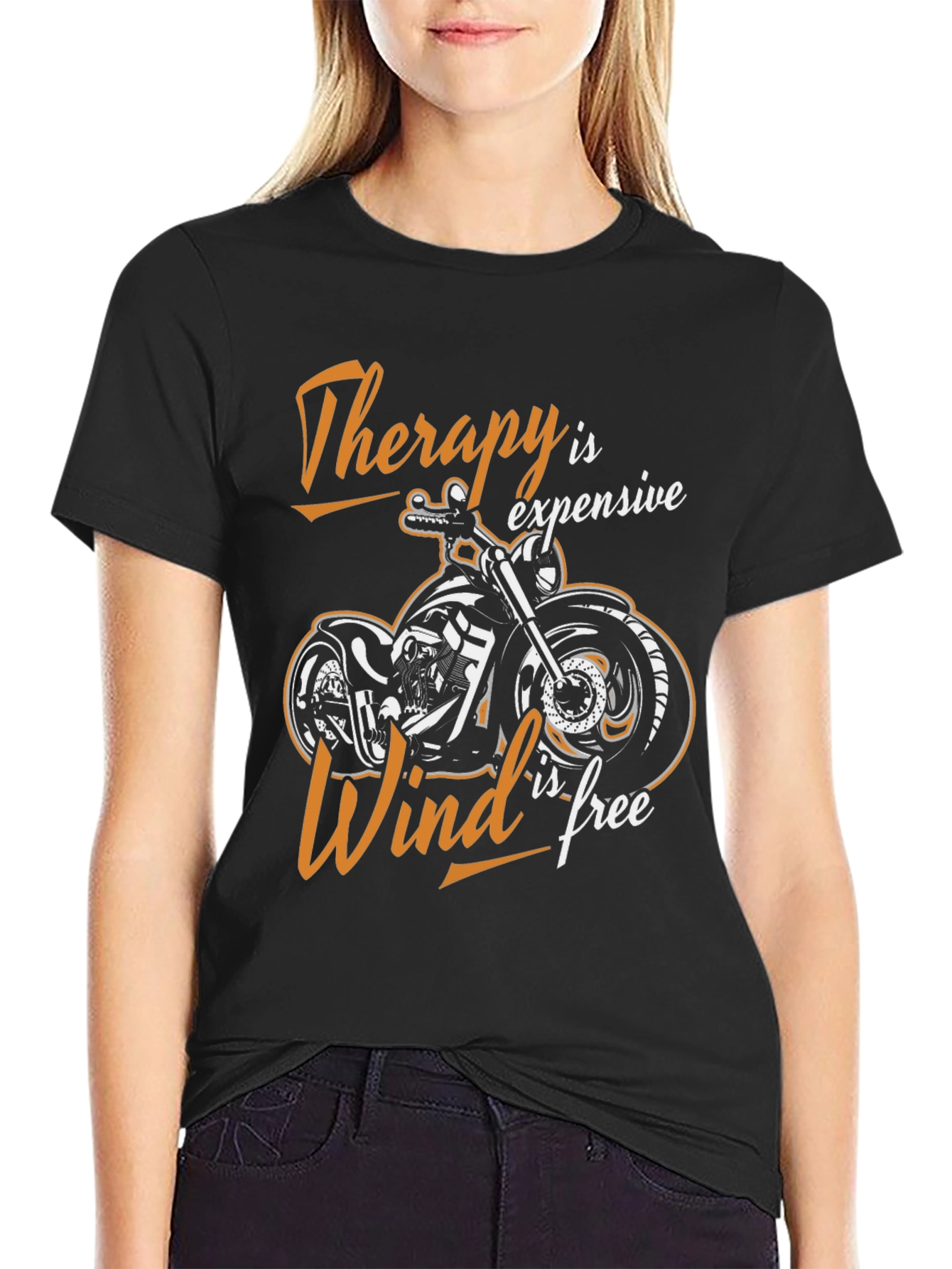 Therapy is Expensive Wind is Free Biker T-Shirt
