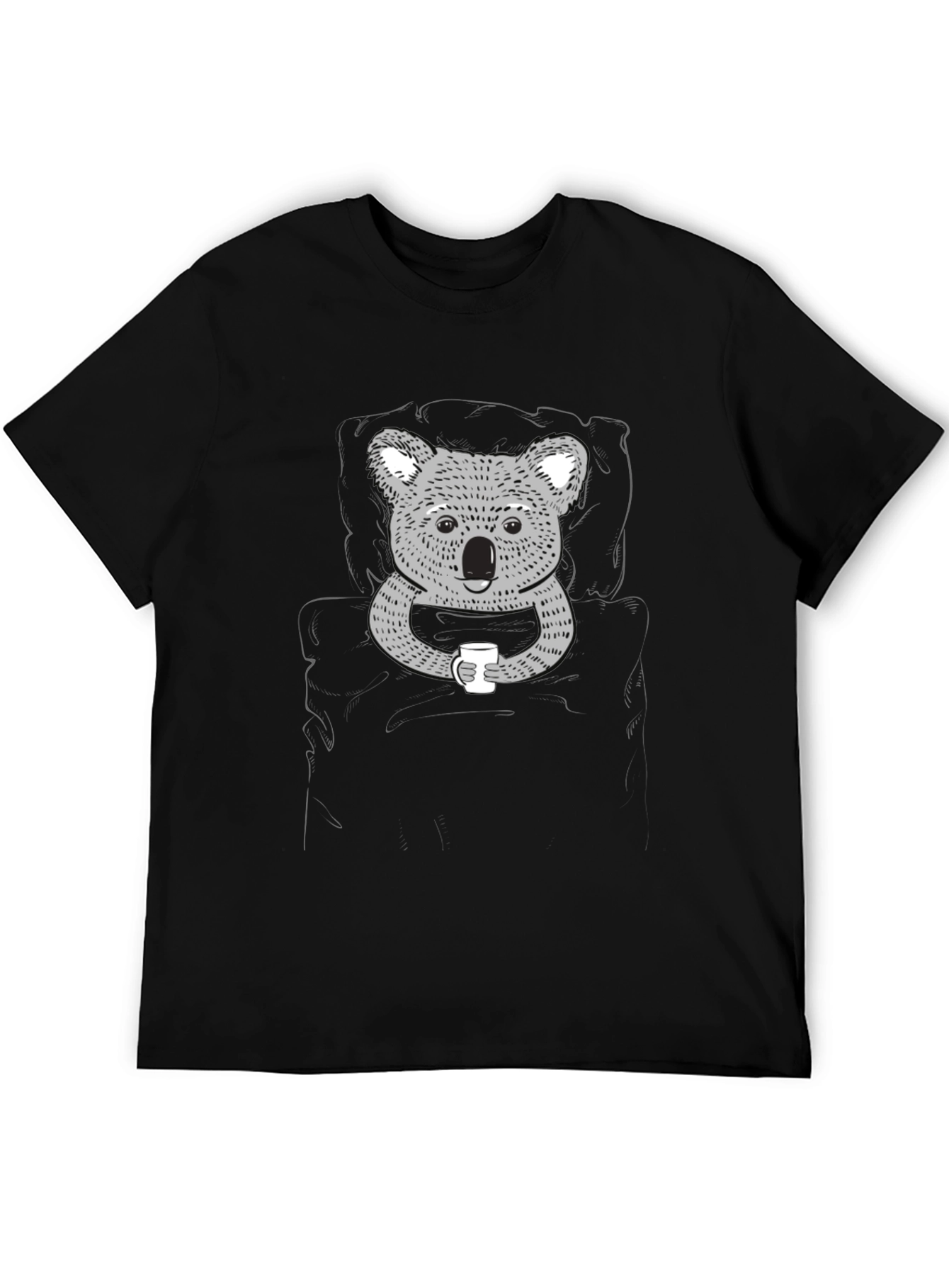 Koala Coffee Graphic Tee - Black