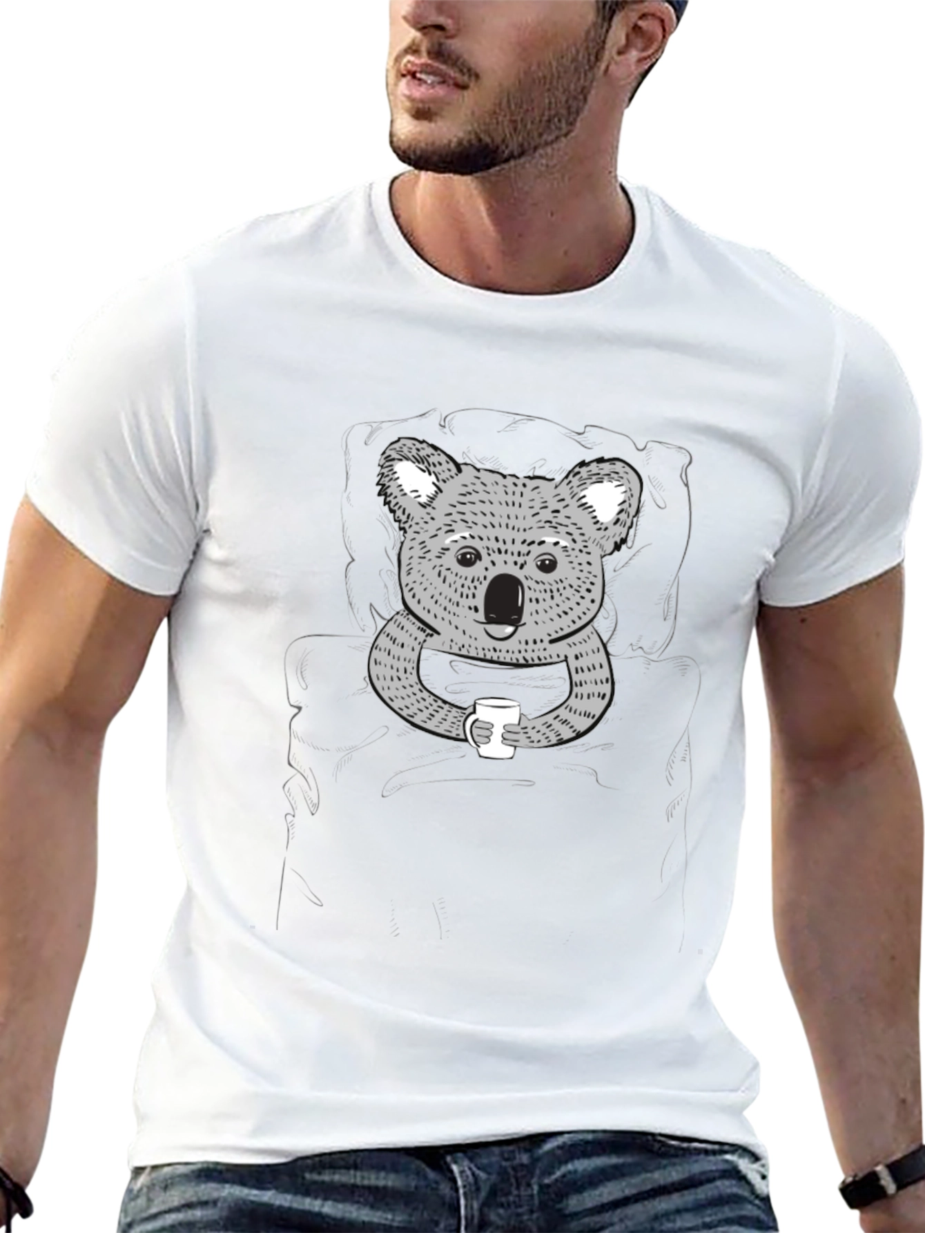 Koala Coffee Graphic Tee - Black