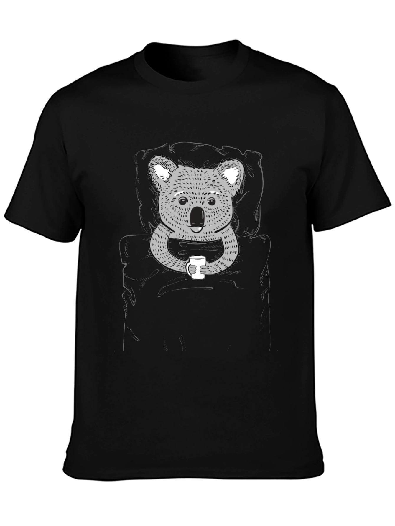 Koala Coffee Graphic Tee - Black