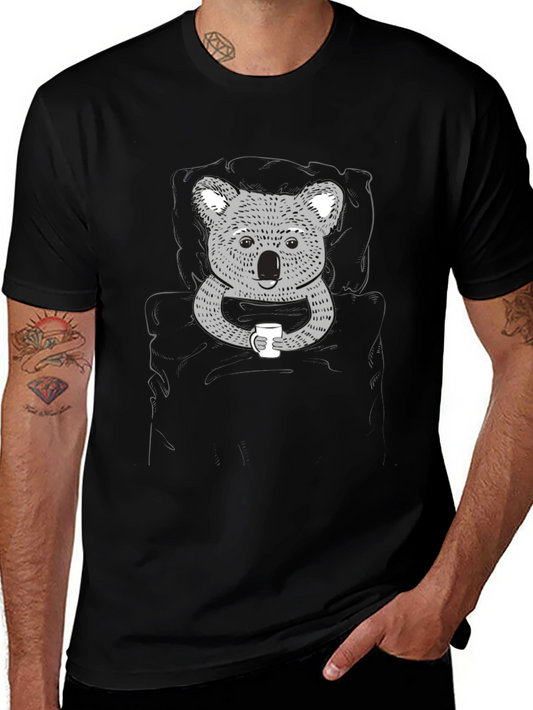 Koala Coffee Graphic Tee - Black