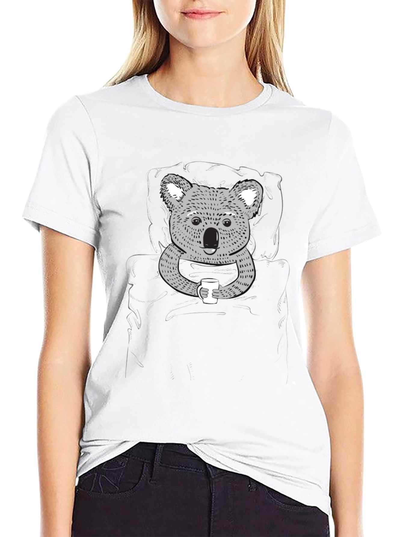 Koala Coffee Graphic Tee - Black
