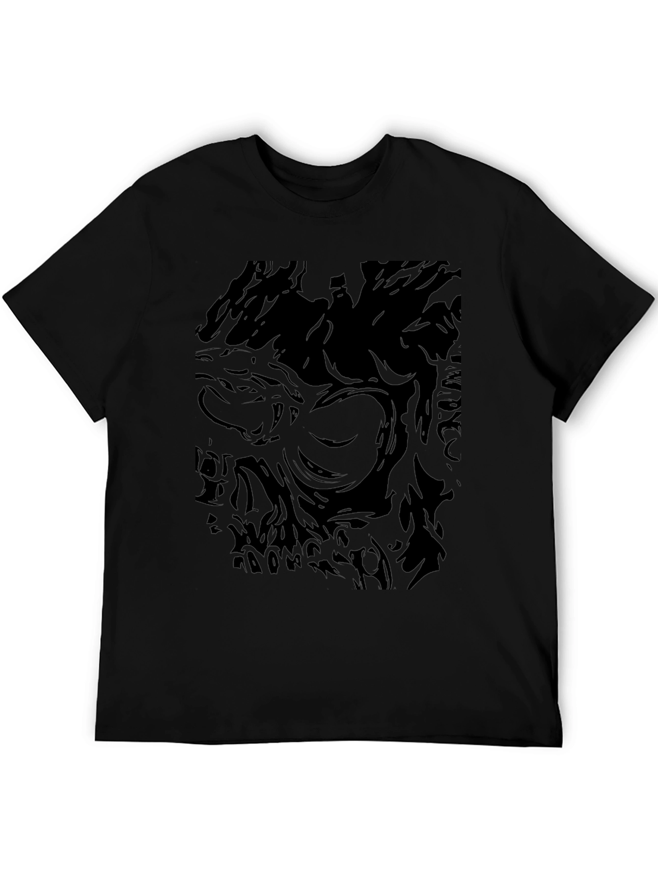 Abstract Skull Graphic Black T-Shirt