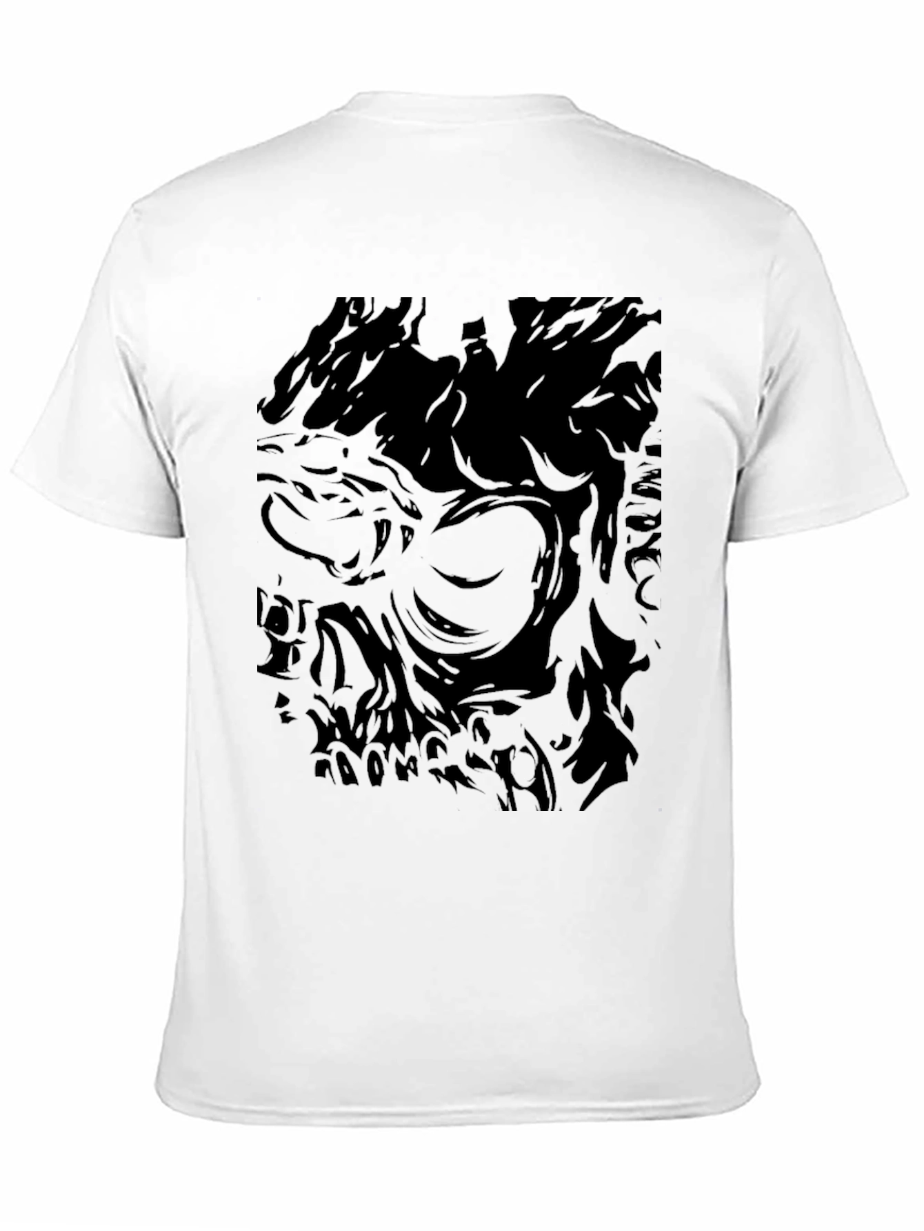Abstract Skull Graphic Black T-Shirt